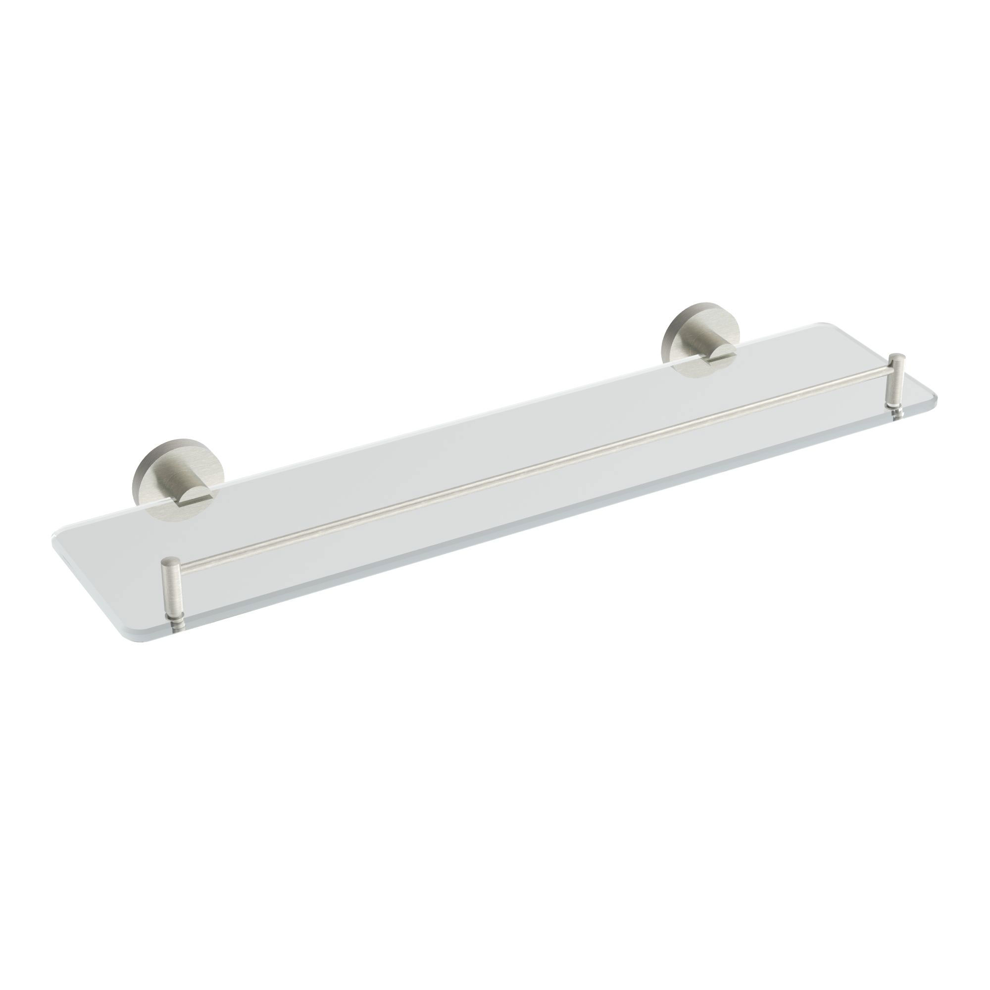 ICO Bath V67764 Lava Glass Shelf - Brushed Nickel