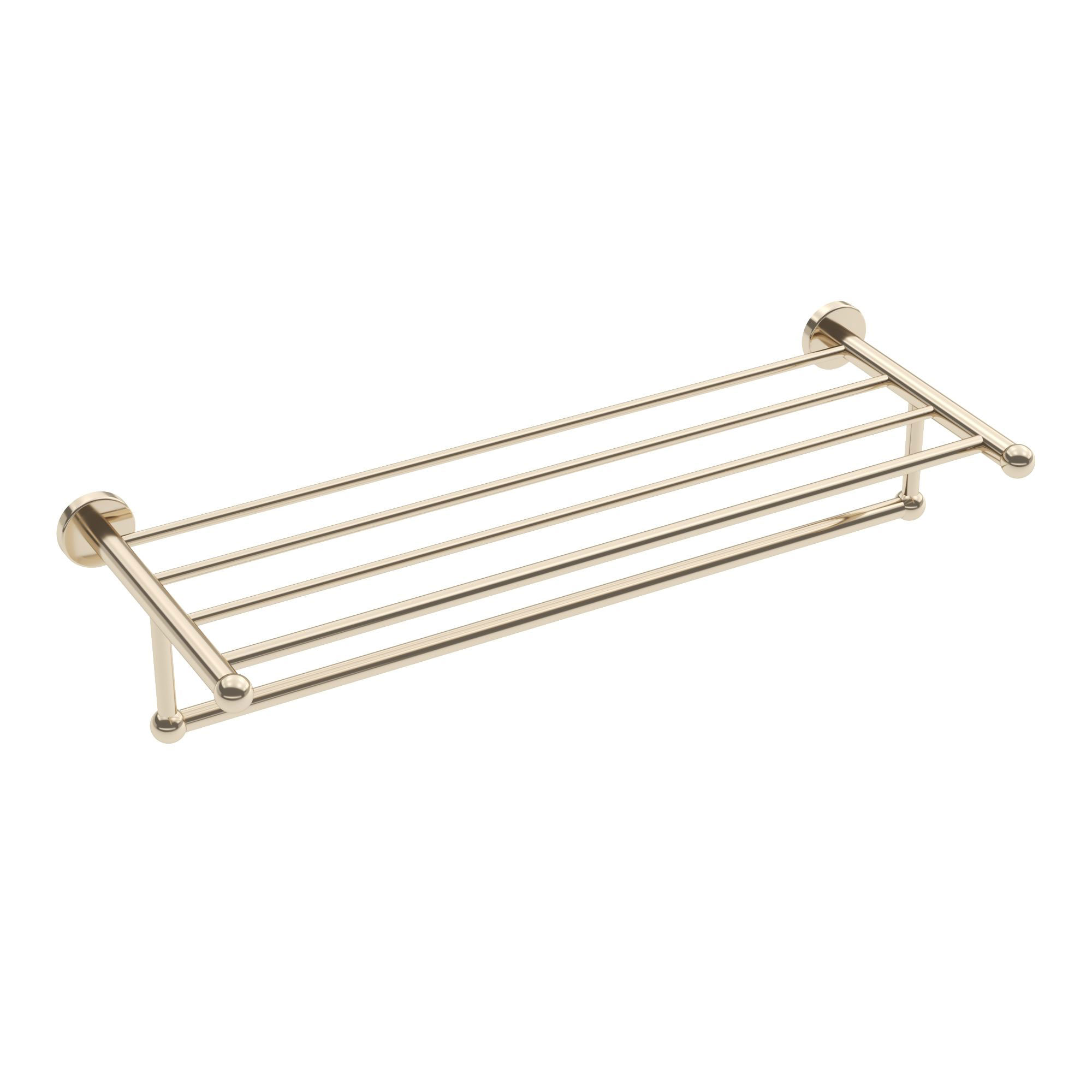 ICO Bath V68726 Ember Towel Shelf With Bar - Polished Nickel