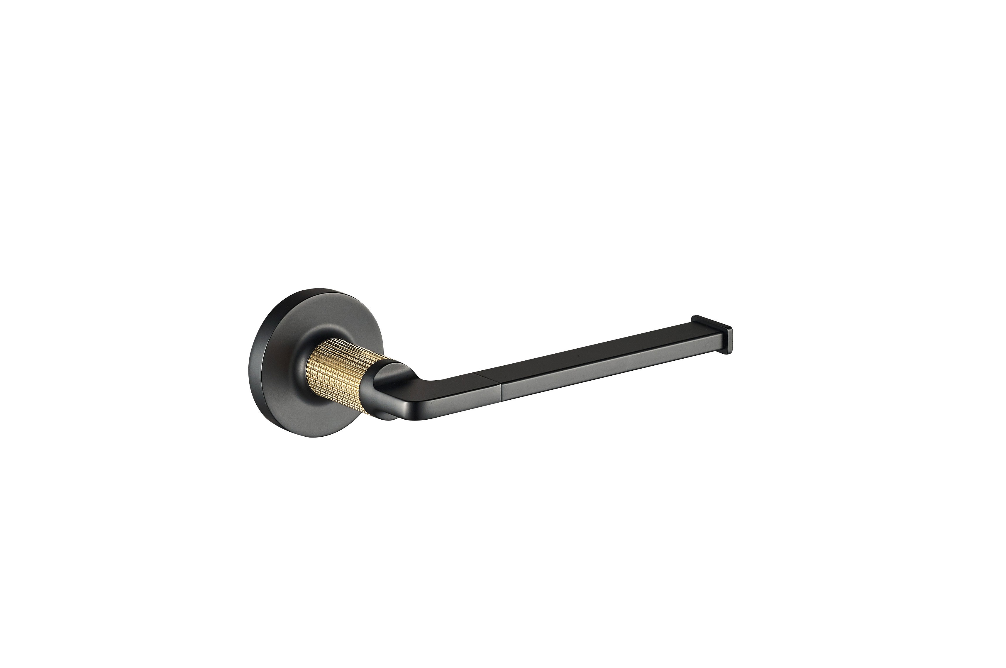 ICO Bath V69010.58 Blaze Toilet Paper Holder - Matte Black/PVD Brushed Gold