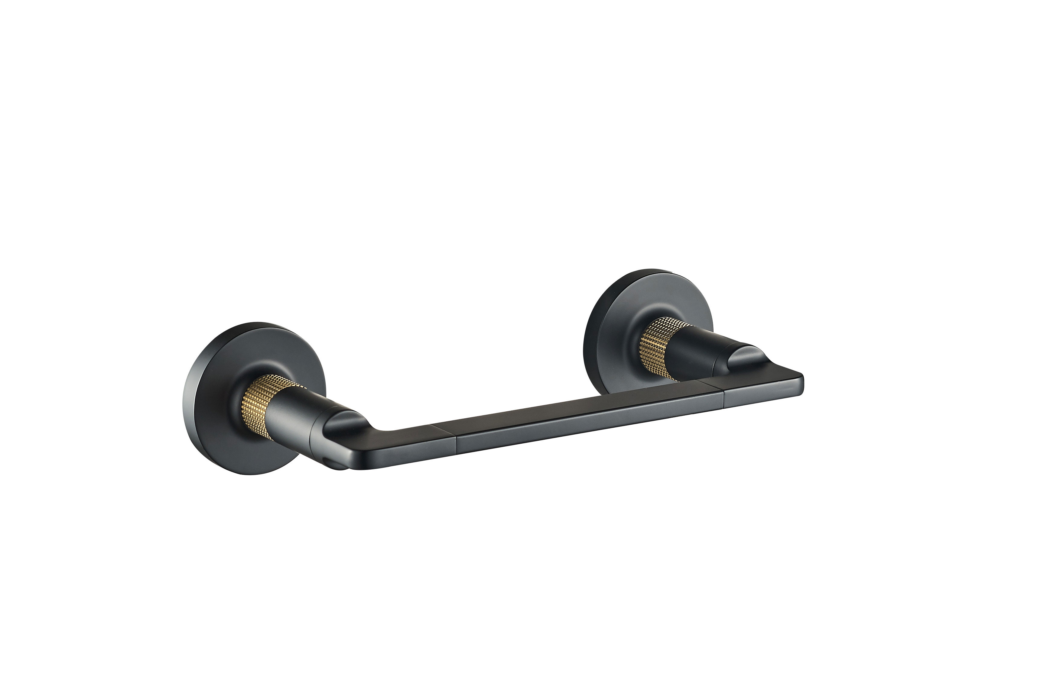 ICO Bath V69070.58 Blaze Pivot Toilet Paper Holder - Matte Black/PVD Brushed Gold