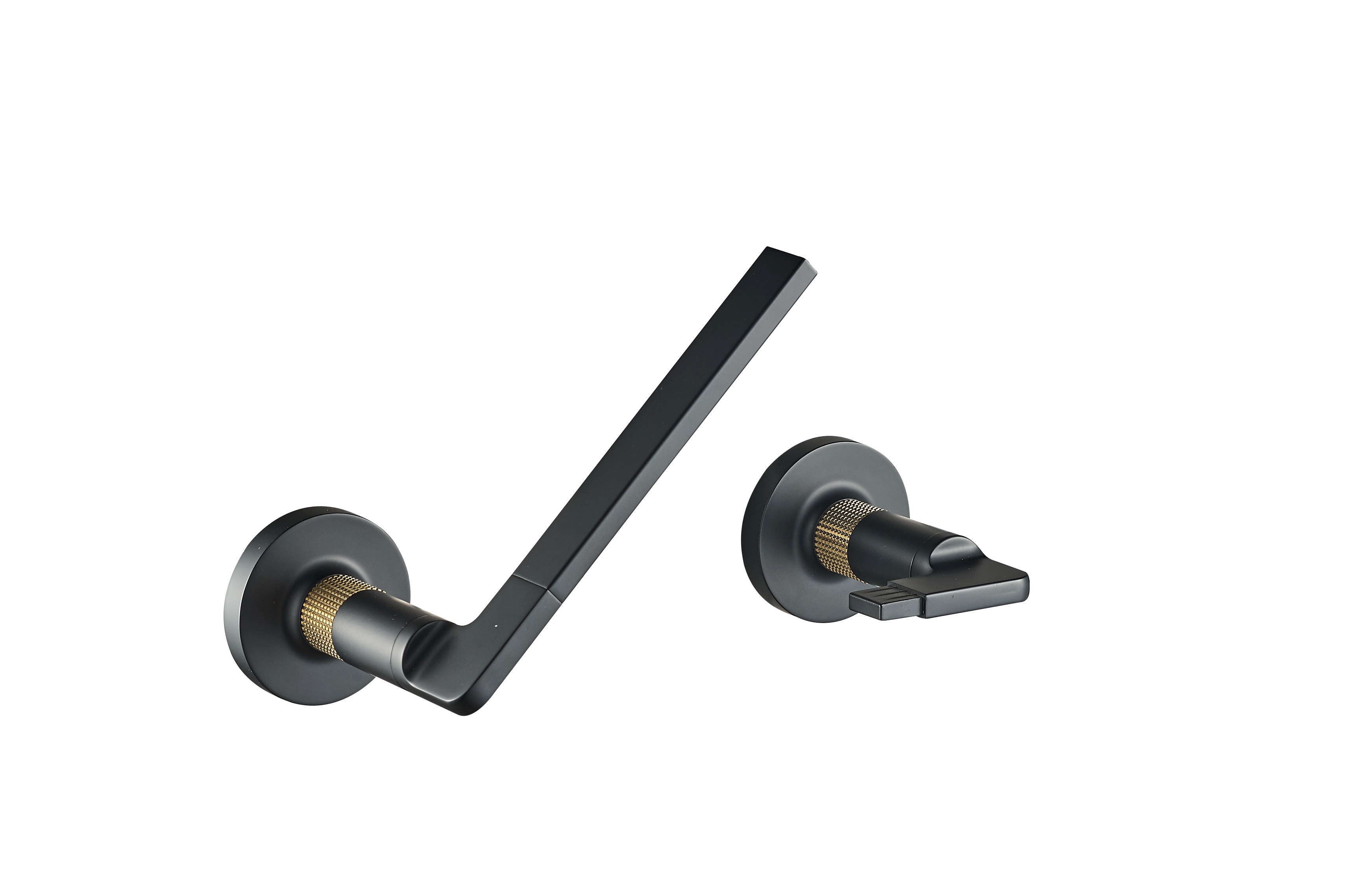 ICO Bath V69070.58 Blaze Pivot Toilet Paper Holder - Matte Black/PVD Brushed Gold