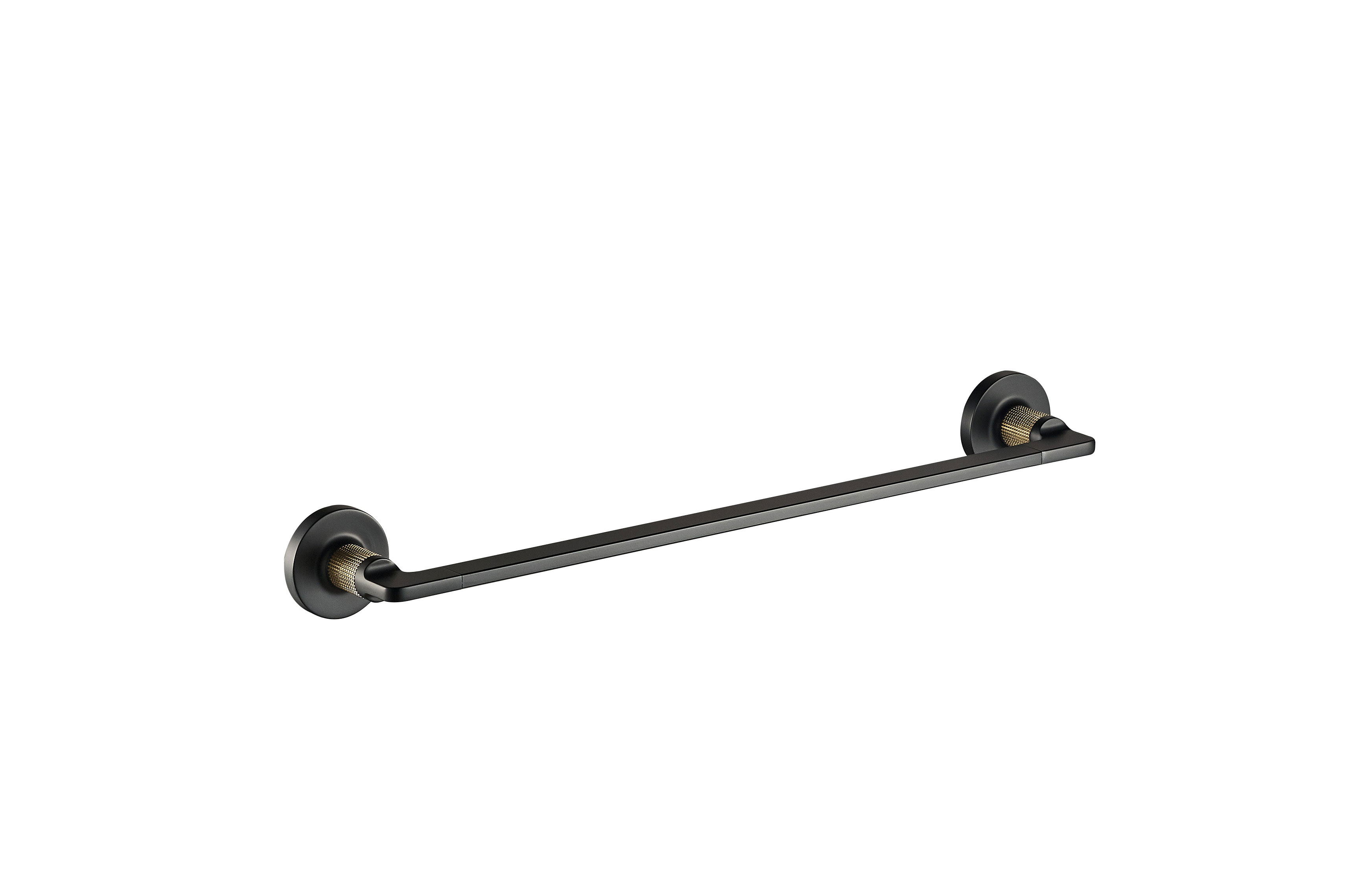 ICO Bath V69140.58 Blaze 18" Towel Bar - Matte Black/PVD Brushed Gold