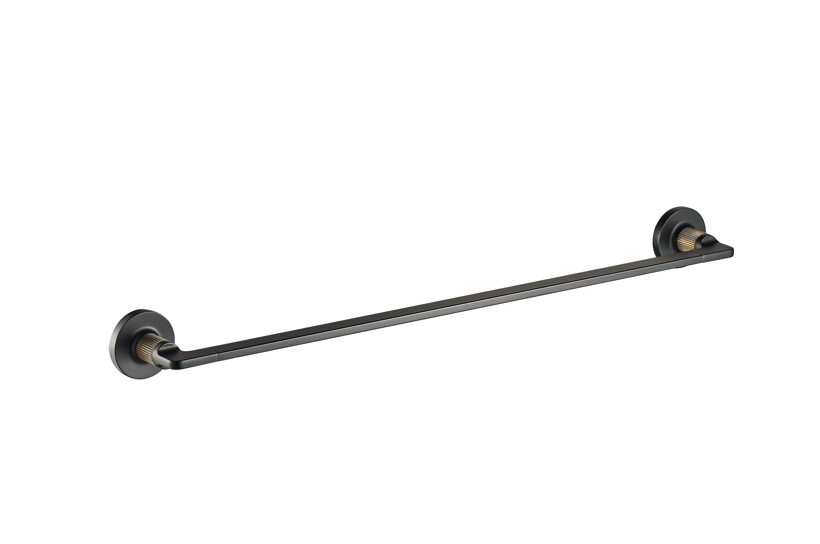 ICO Bath V69150.58 Blaze 24" Towel Bar - Matte Black/PVD Brushed Gold