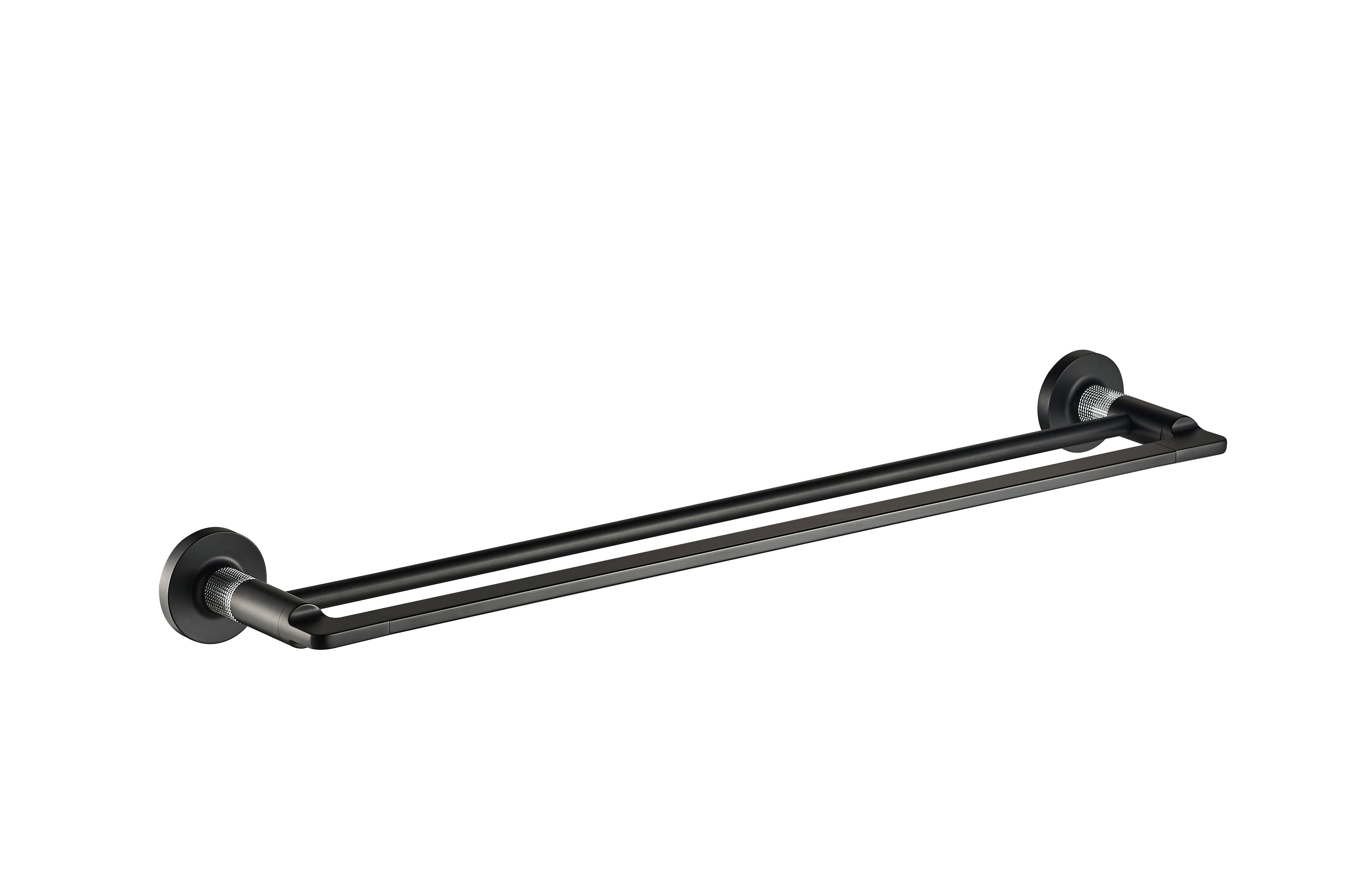 ICO Bath V69180.35 Blaze 24" Double Towel Bar - Chrome/Matte Black