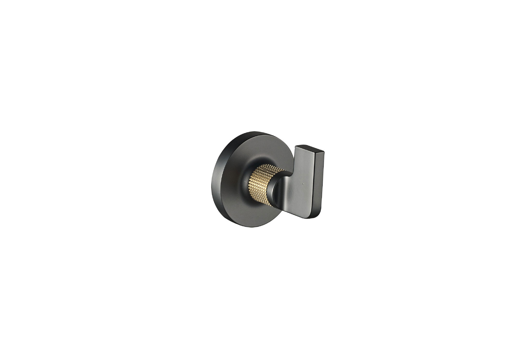 ICO Bath V69210.58 Blaze Towel Hook - Matte Black/PVD Brushed Gold