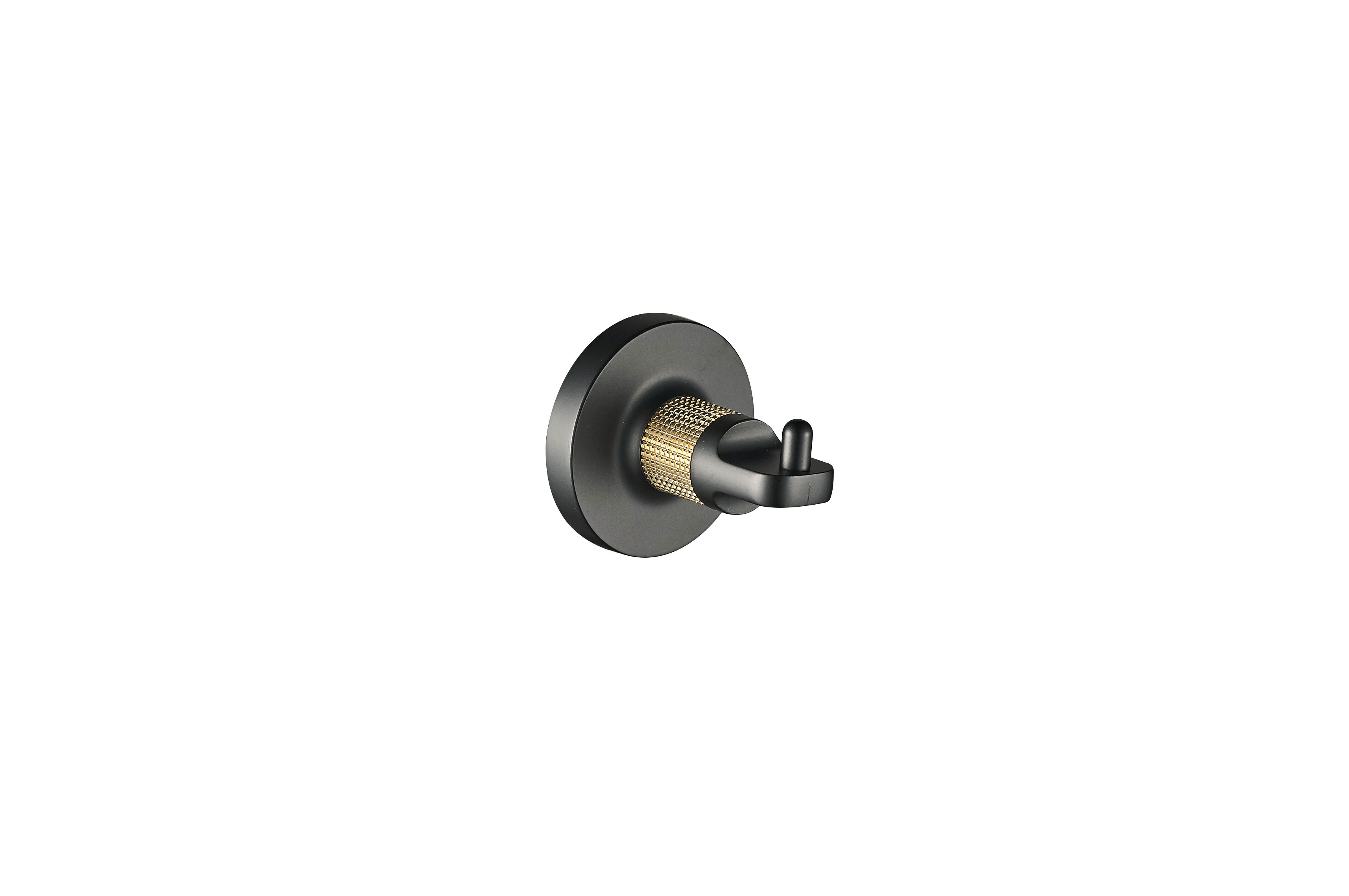 ICO Bath V69230.58 Blaze Towel Hook - Matte Black/PVD Brushed Gold