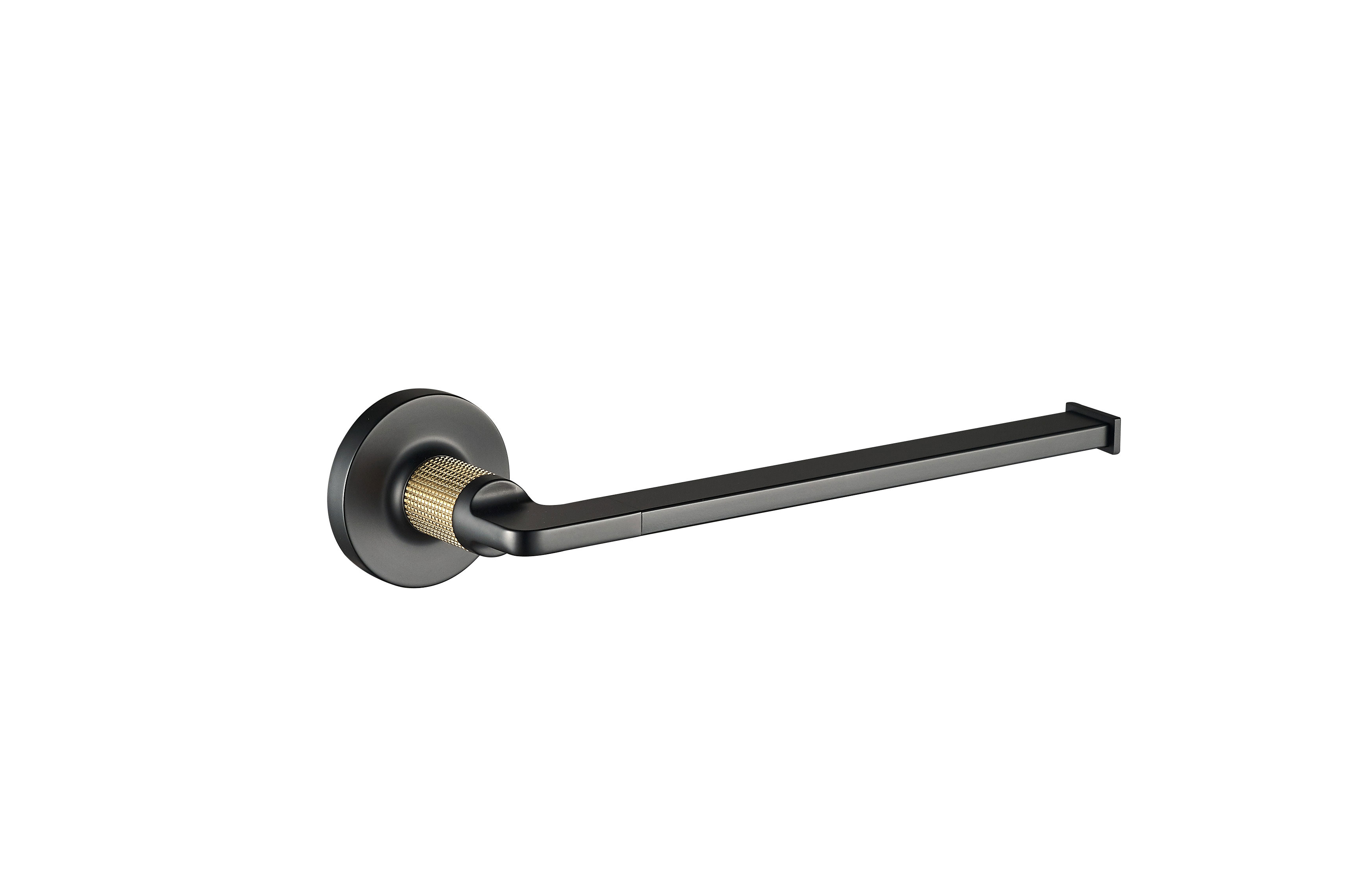 ICO Bath V69320.58 Blaze 8" Towel Bar - Matte Black/PVD Brushed Gold