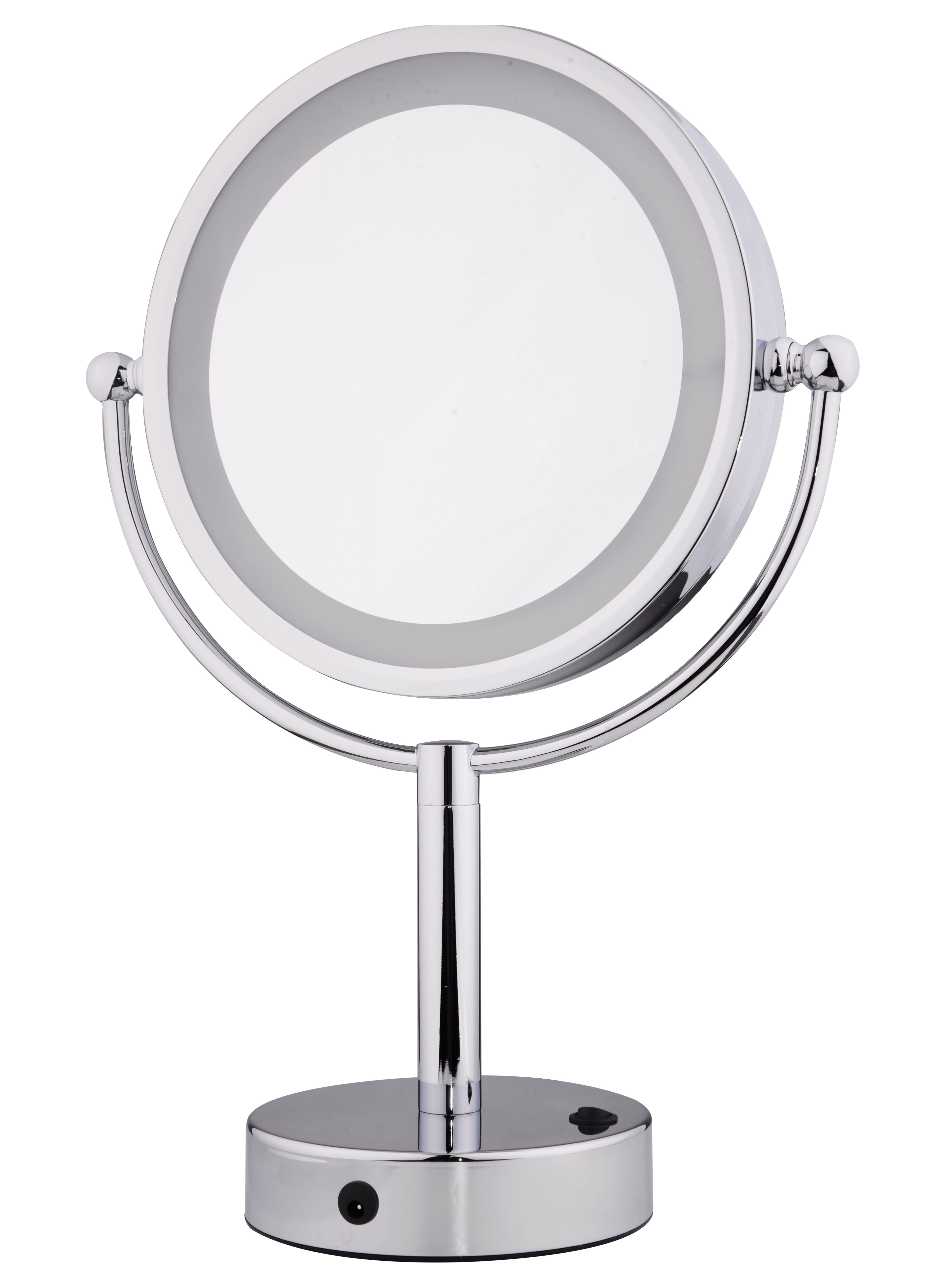 ICO Bath V9013 8.5" Double Sided Lighted Freestanding Mirror - Chrome