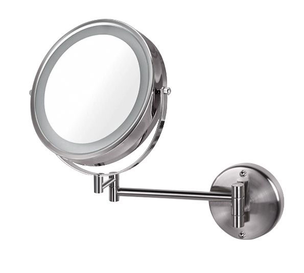 ICO Bath V9054 8.5" Double Sided Lighted Wall-Mounted Mirror - Brushed Nickel