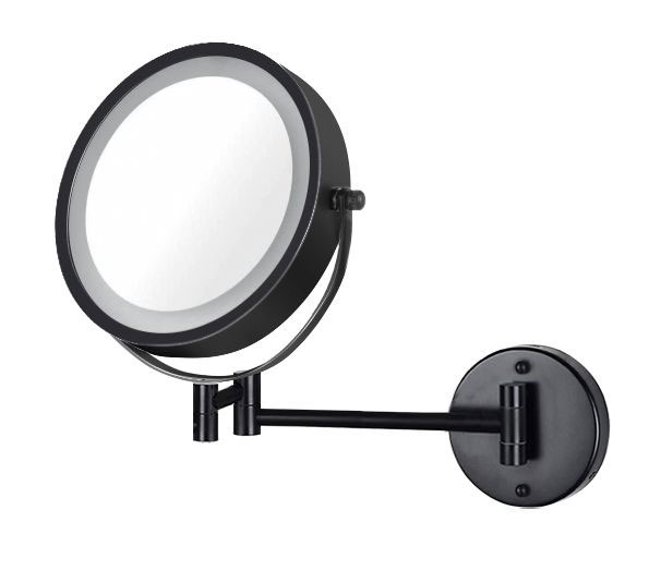 ICO Bath V9055 8.5" Double Sided Lighted Wall-Mounted Mirror - Matte Black