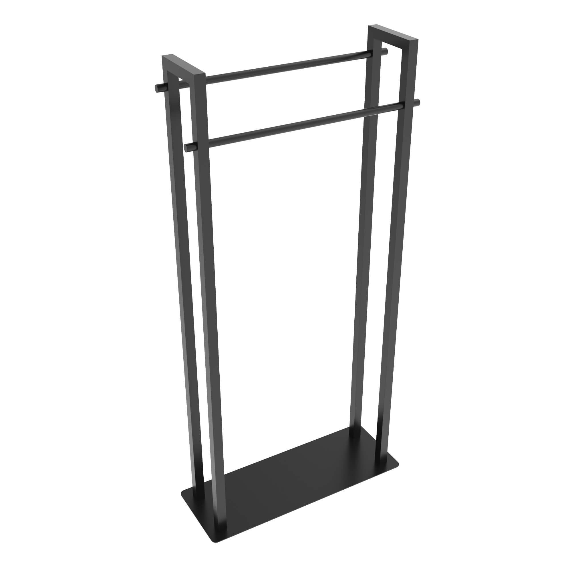 ICO Bath V91355 Square Freestanding Towel Stand - Matte Black