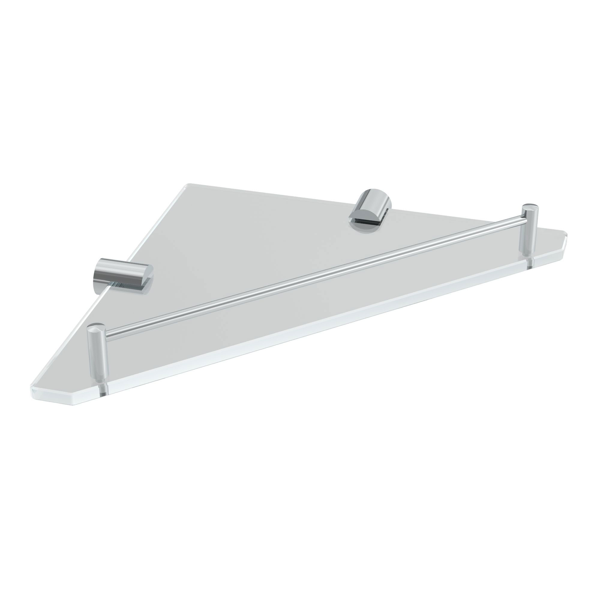 ICO Bath V92443 Glass Corner Shelf - Chrome