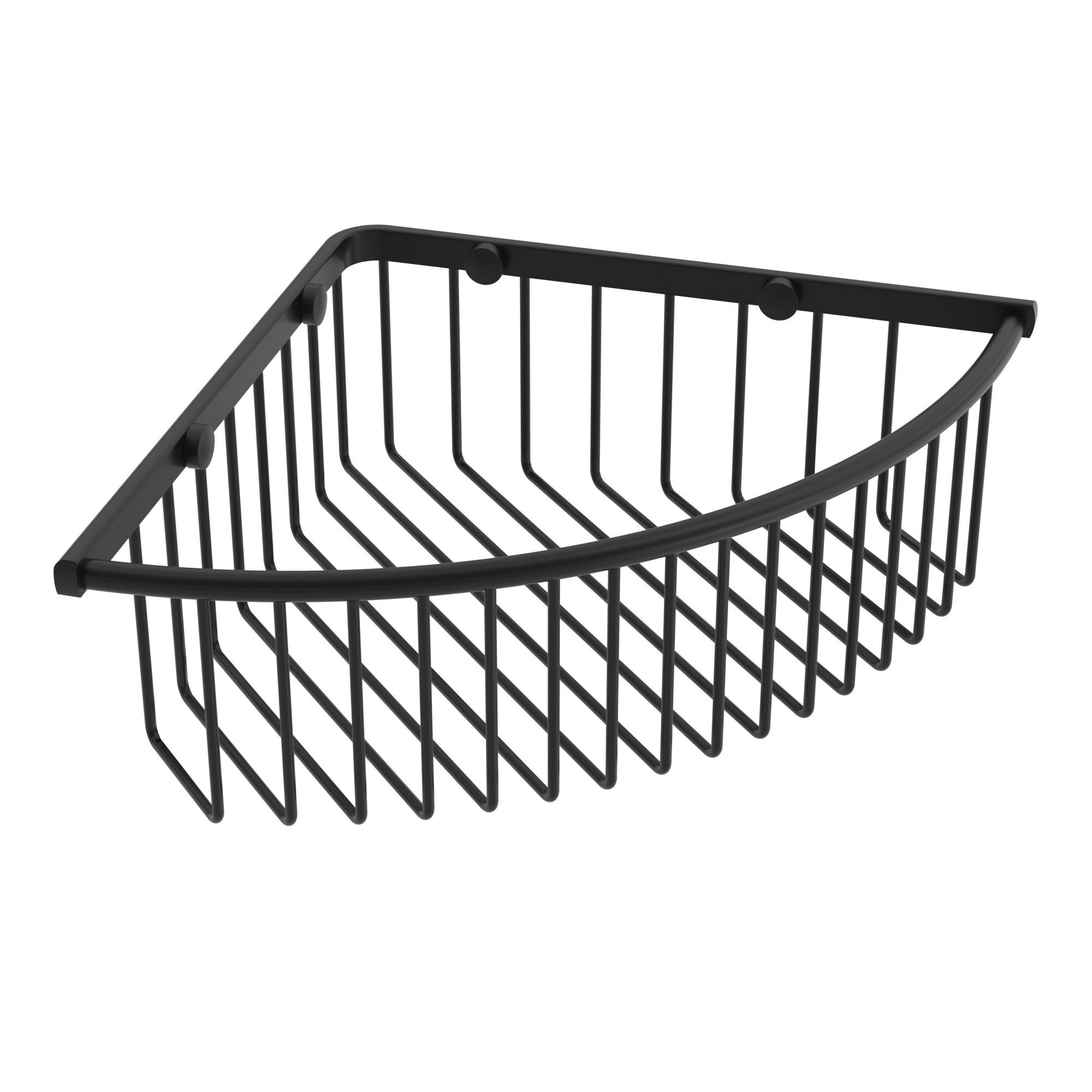 ICO Bath V93165 Corner Shower Basket - Matte Black