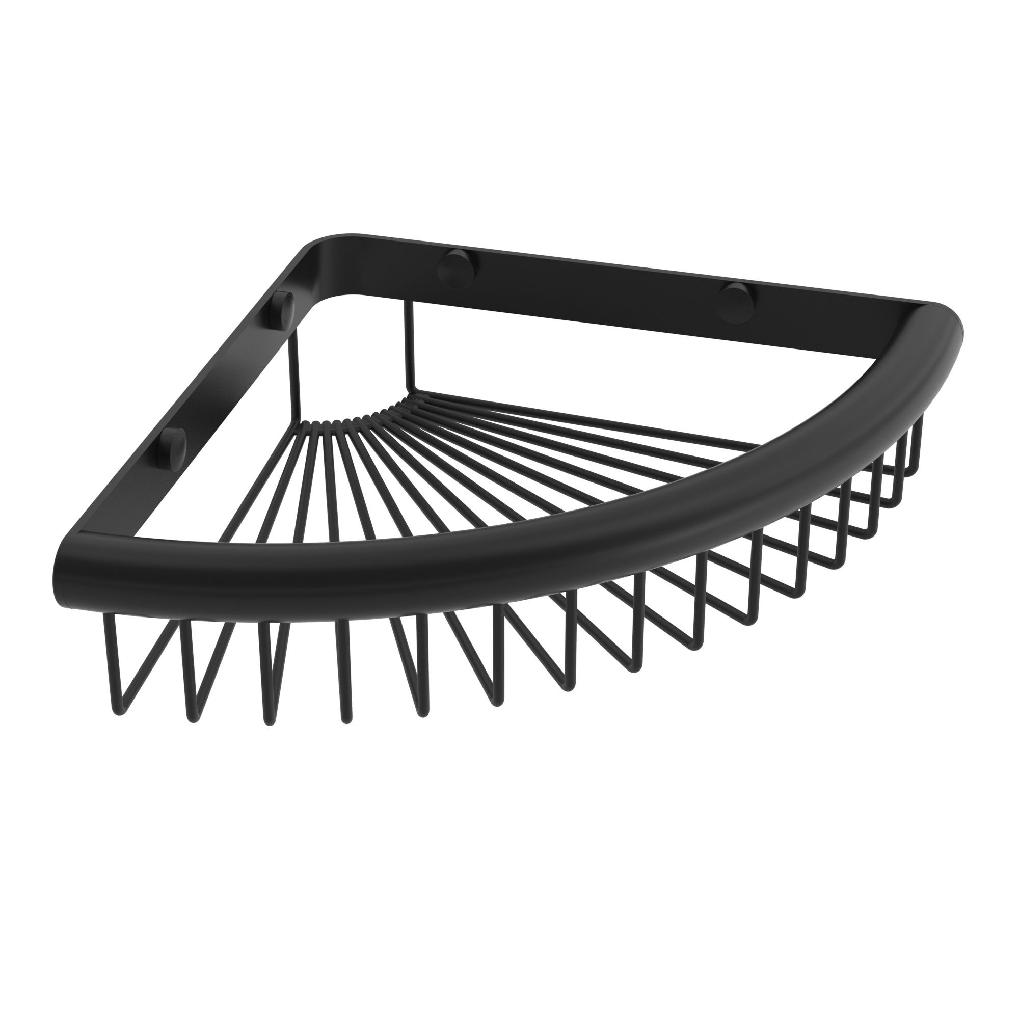 ICO Bath V93215 Corner Shower Basket - Matte Black