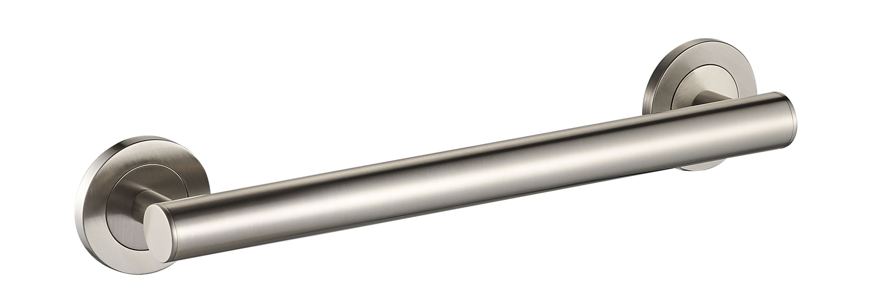 ICO Bath V94434 12" Lava Grab Bar - Brushed Nickel