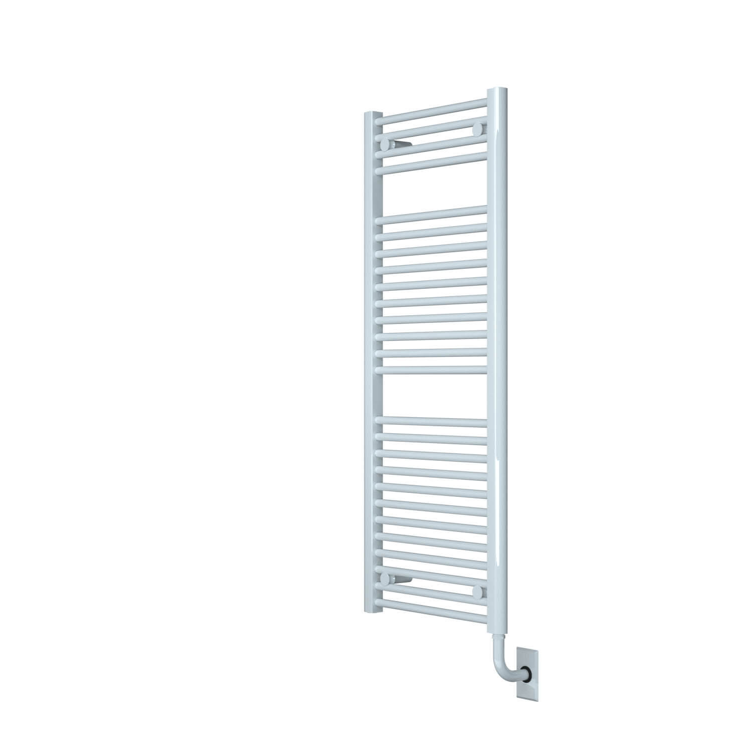 ICO Bath W1041 Tuzio Savoy 19"x47.5" Electric Hardwired Towel Warmer - Gloss White