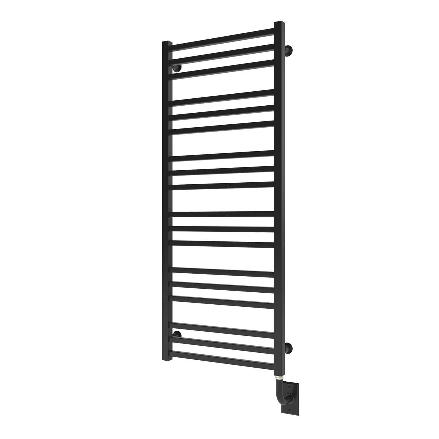 ICO Bath W3305 Tuzio Avento 19.5"x47.5" Electric Hardwired Towel Warmer - Matte Black