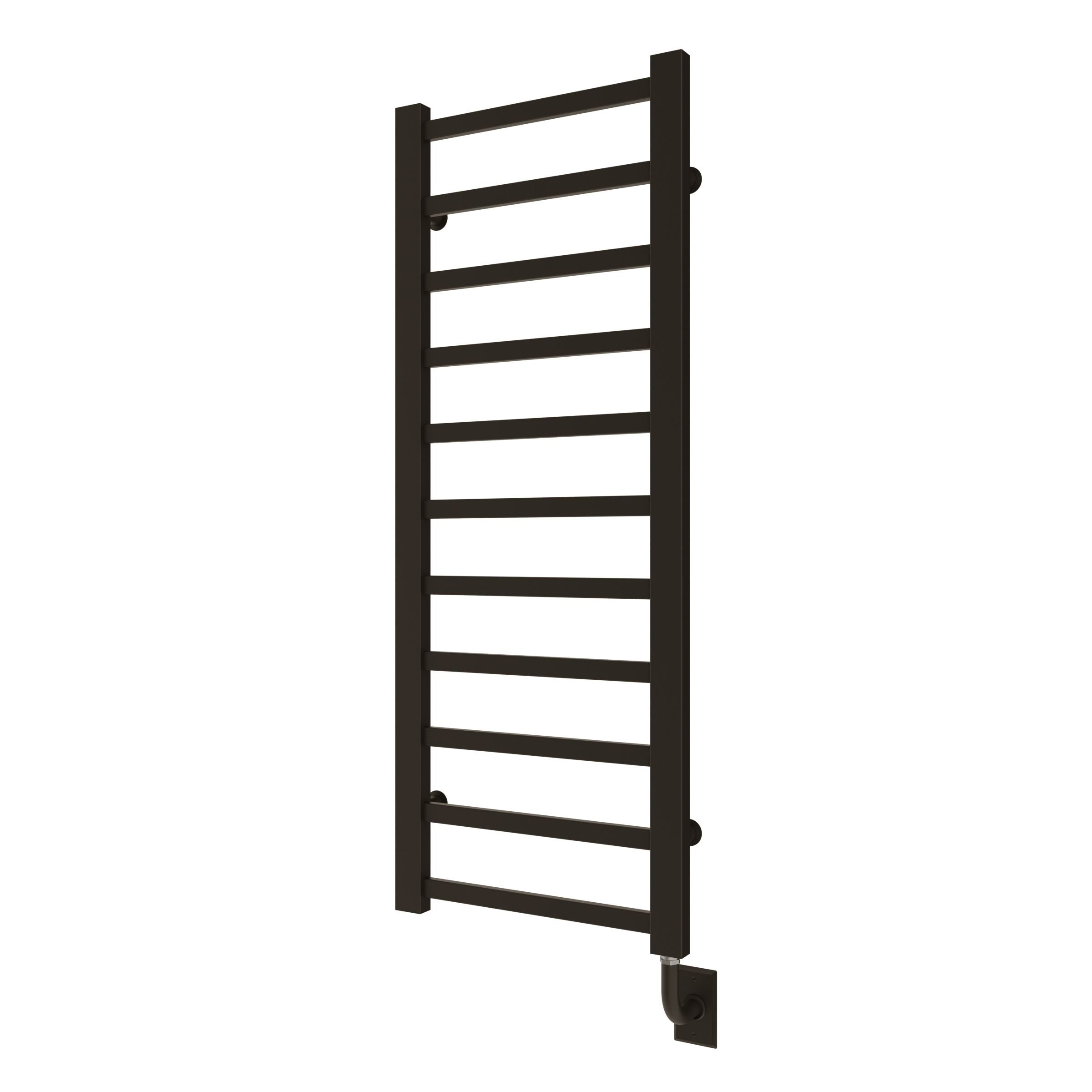 ICO Bath W7035 Tuzio Milano 19.5"x50.5" Electric Hardwired Towel Warmer - Matte Black