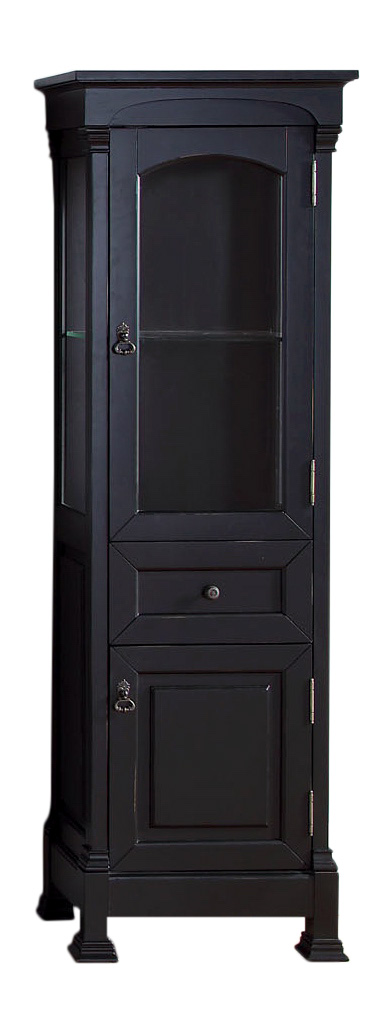 James Martin 147-114-5036 Brookfield Linen Cabinet, Antique Black - Click Image to Close