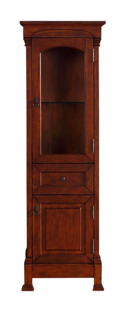 James Martin 147-114-5086 Brookfield Linen Cabinet, Warm Cherry - Click Image to Close