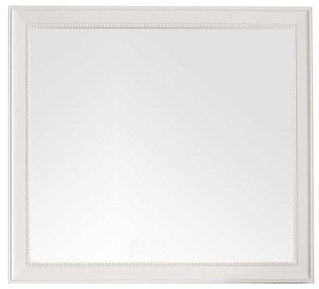 James Martin 157-M44-BW Bristol 44" Rectangular Mirror, Bright White - Click Image to Close