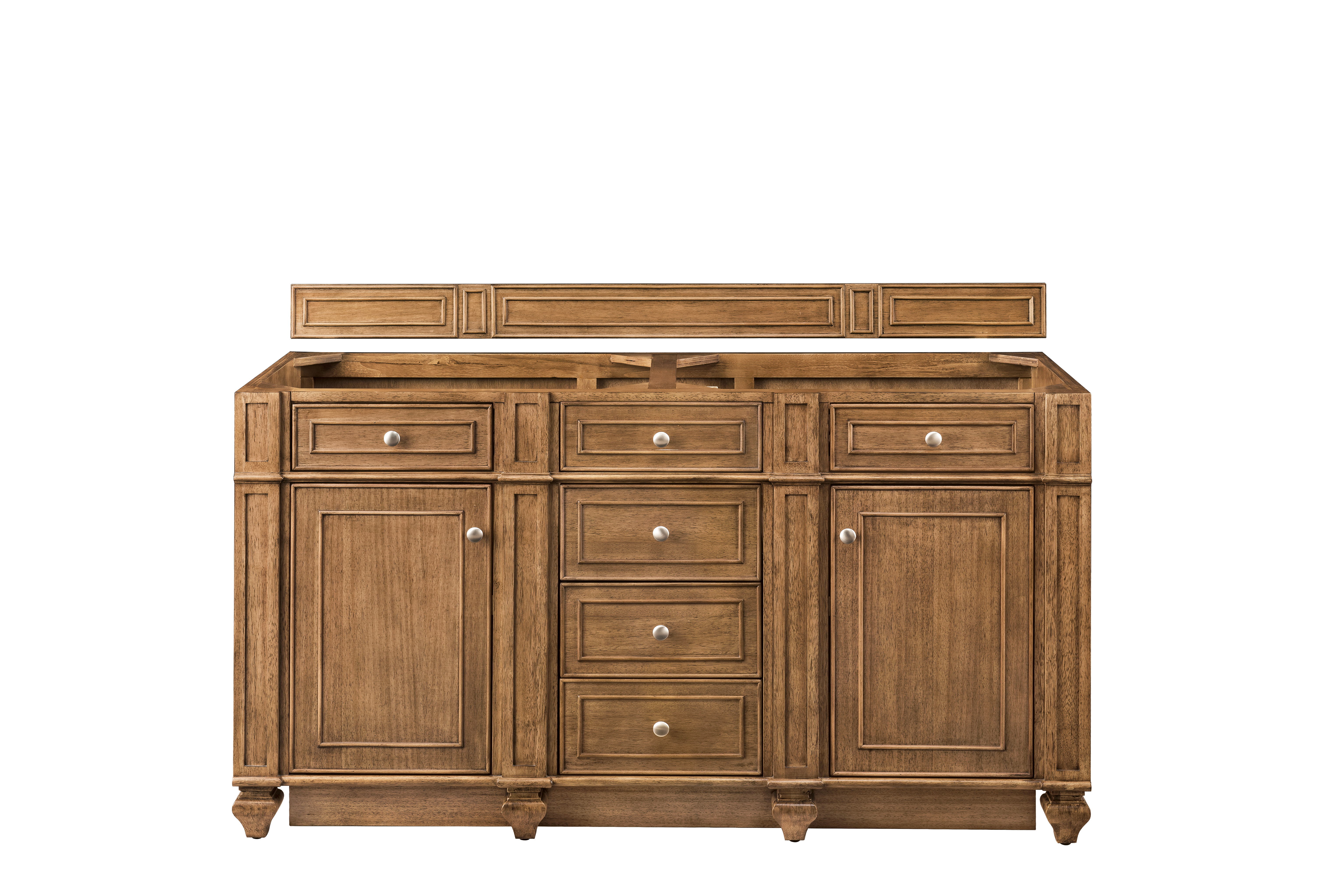 James Martin 157-V60D-SBR Bristol 60" Double Vanity, Saddle Brown