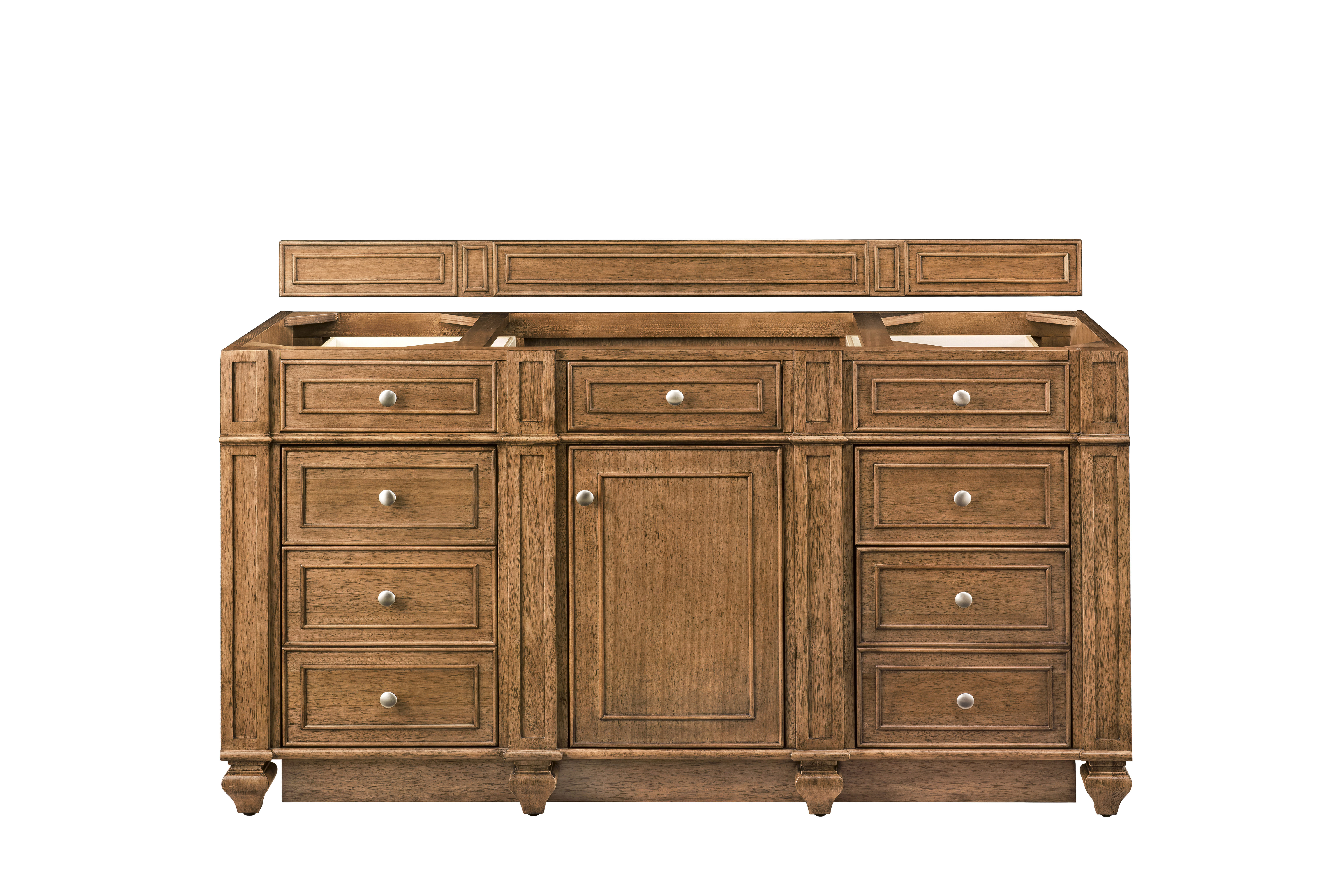 James Martin 157-V60S-SBR Bristol 60" Single Vanity, Saddle Brown