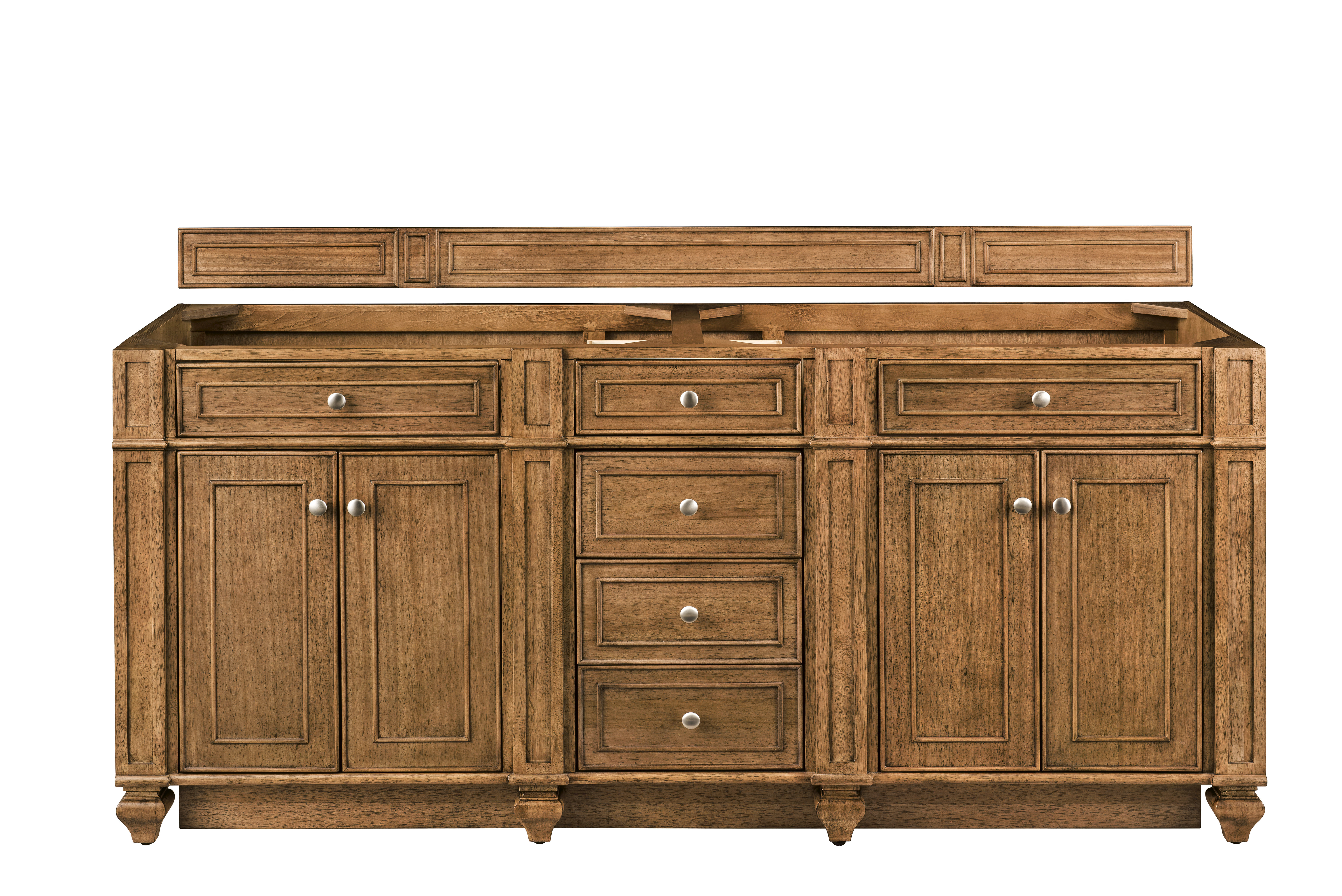 James Martin 157-V72-SBR Bristol 72" Double Vanity, Saddle Brown