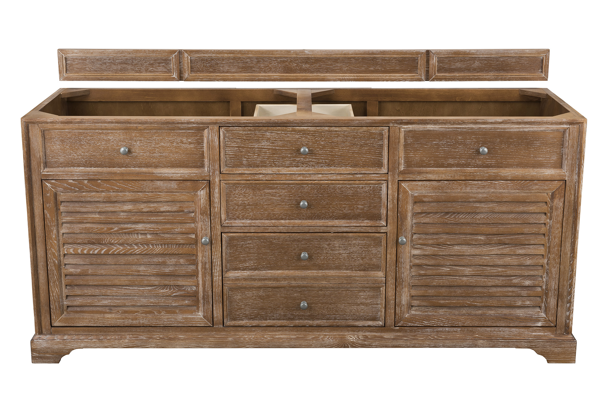 James Martin 238-104-5711 Savannah 72" Double Vanity Cabinet, Driftwood