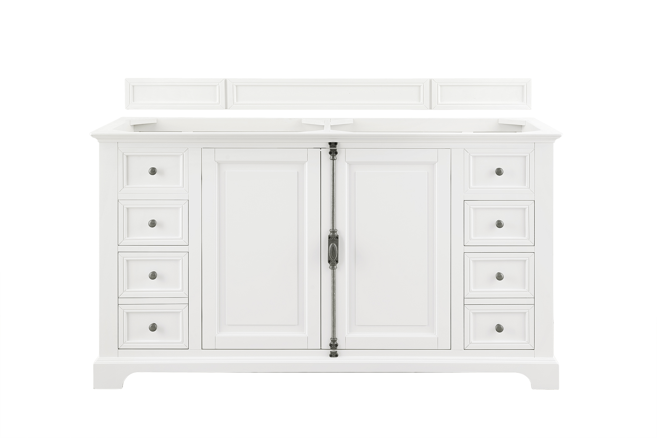 James Martin 238-105-V60D-BW Providence 60" Double Vanity Cabinet, Bright White