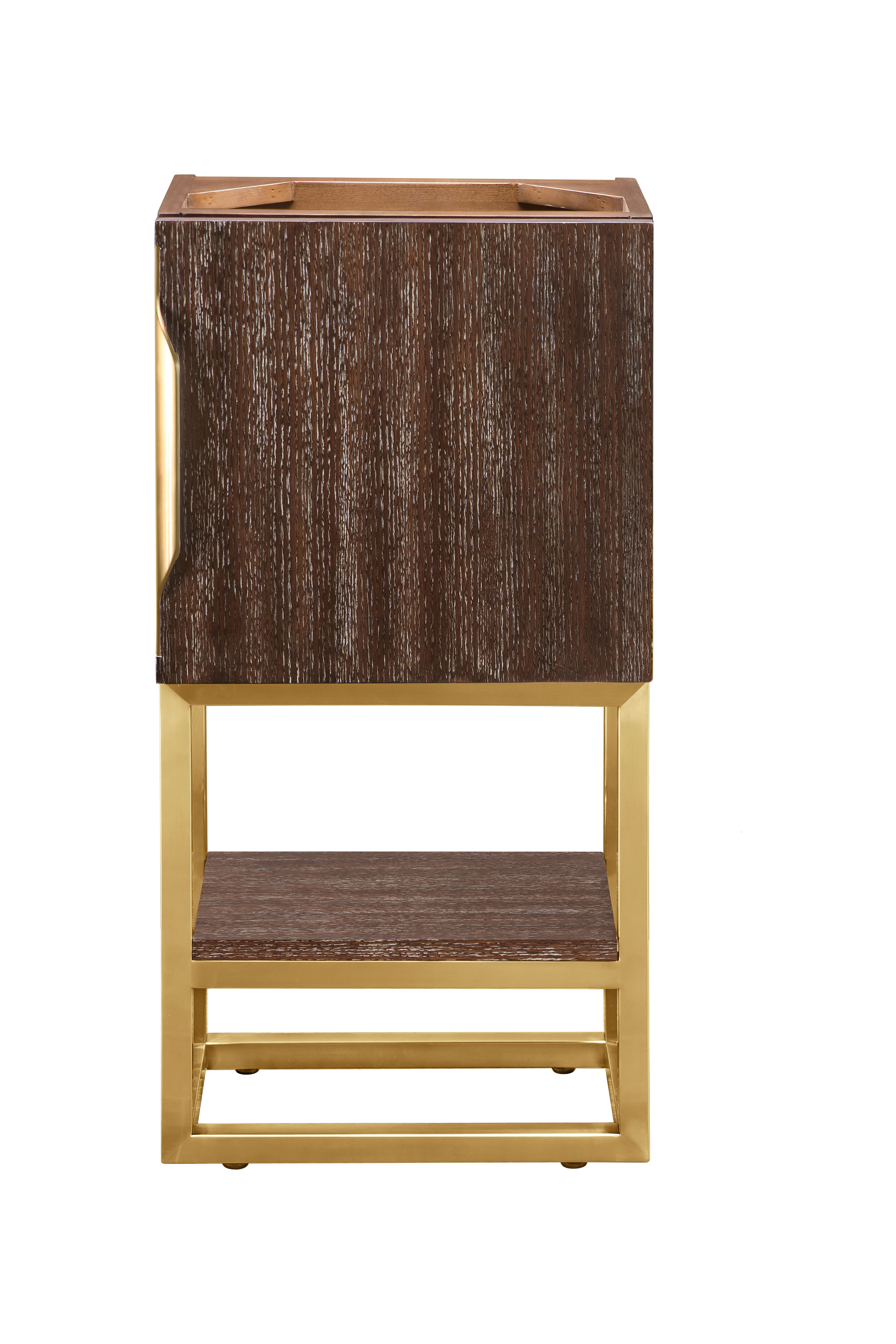 James Martin 388-V16-CFO-RGD Columbia 16" Single Vanity Cabinet, Coffee Oak, Radiant Gold