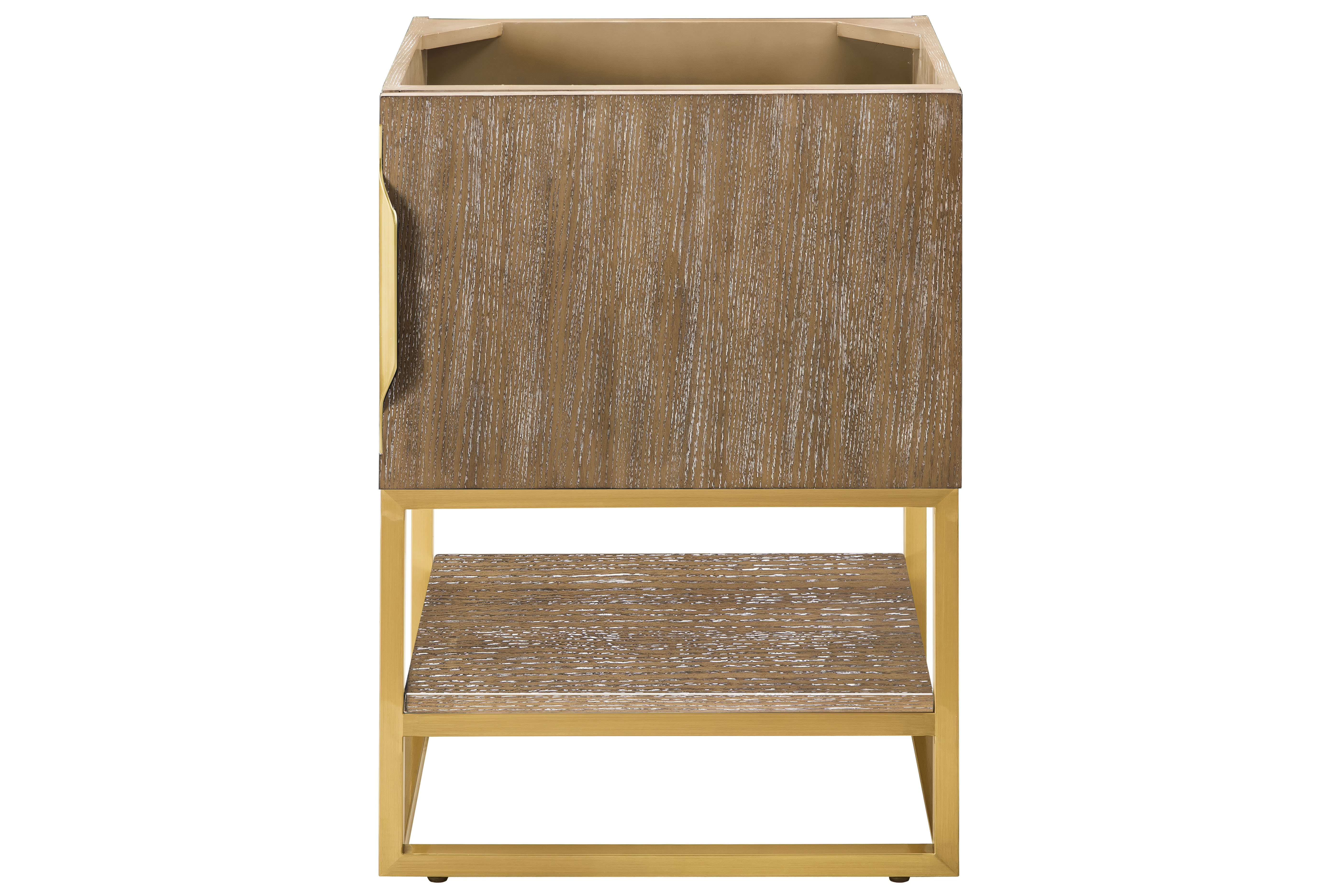 James Martin 388-V24-LTO-RGD Columbia 24" Single Vanity Cabinet, Latte Oak, Radiant Gold