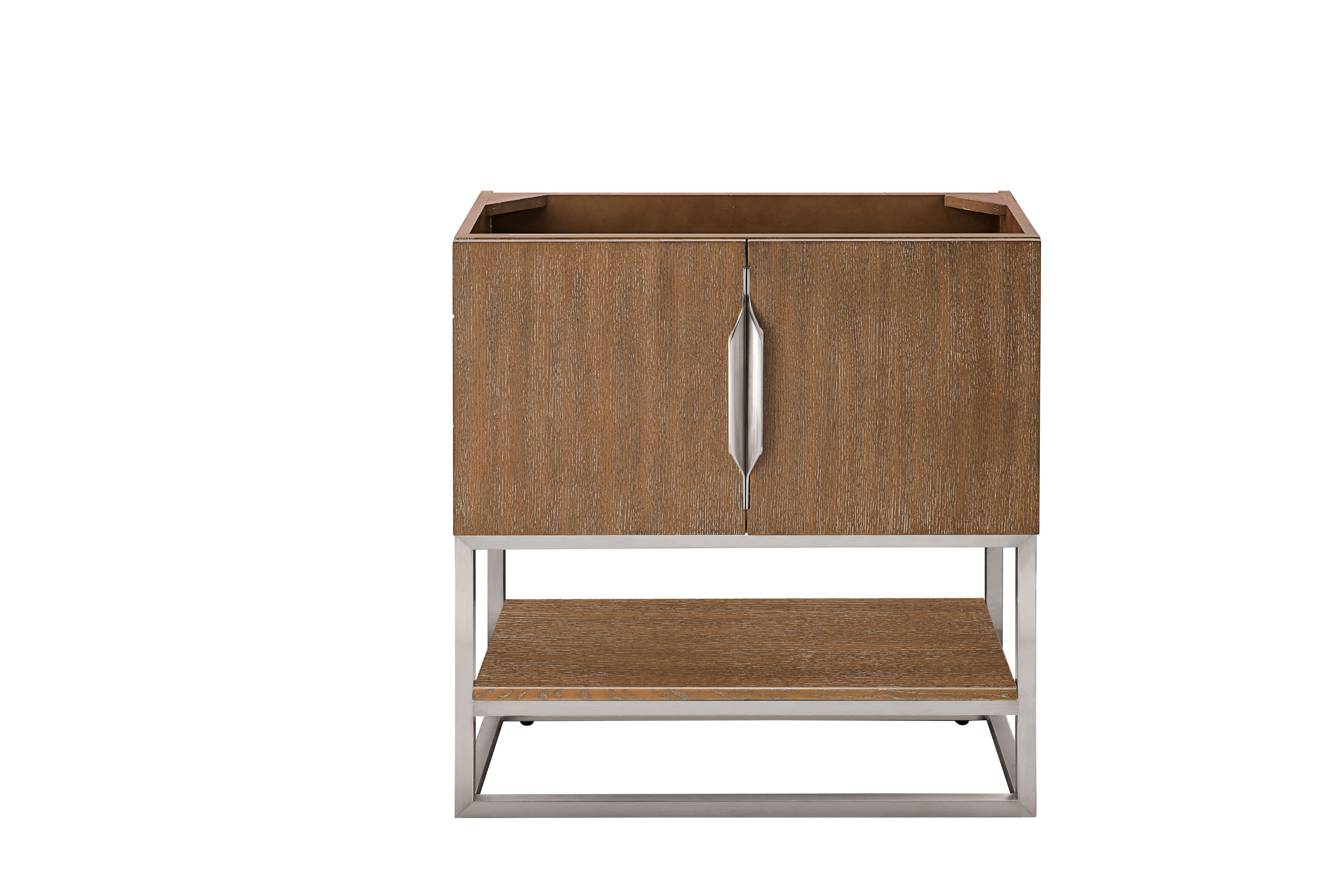 James Martin 388-V31.5-LTO-BNK Columbia 31.5" Single Vanity Cabinet, Latte Oak, Brushed Nickel