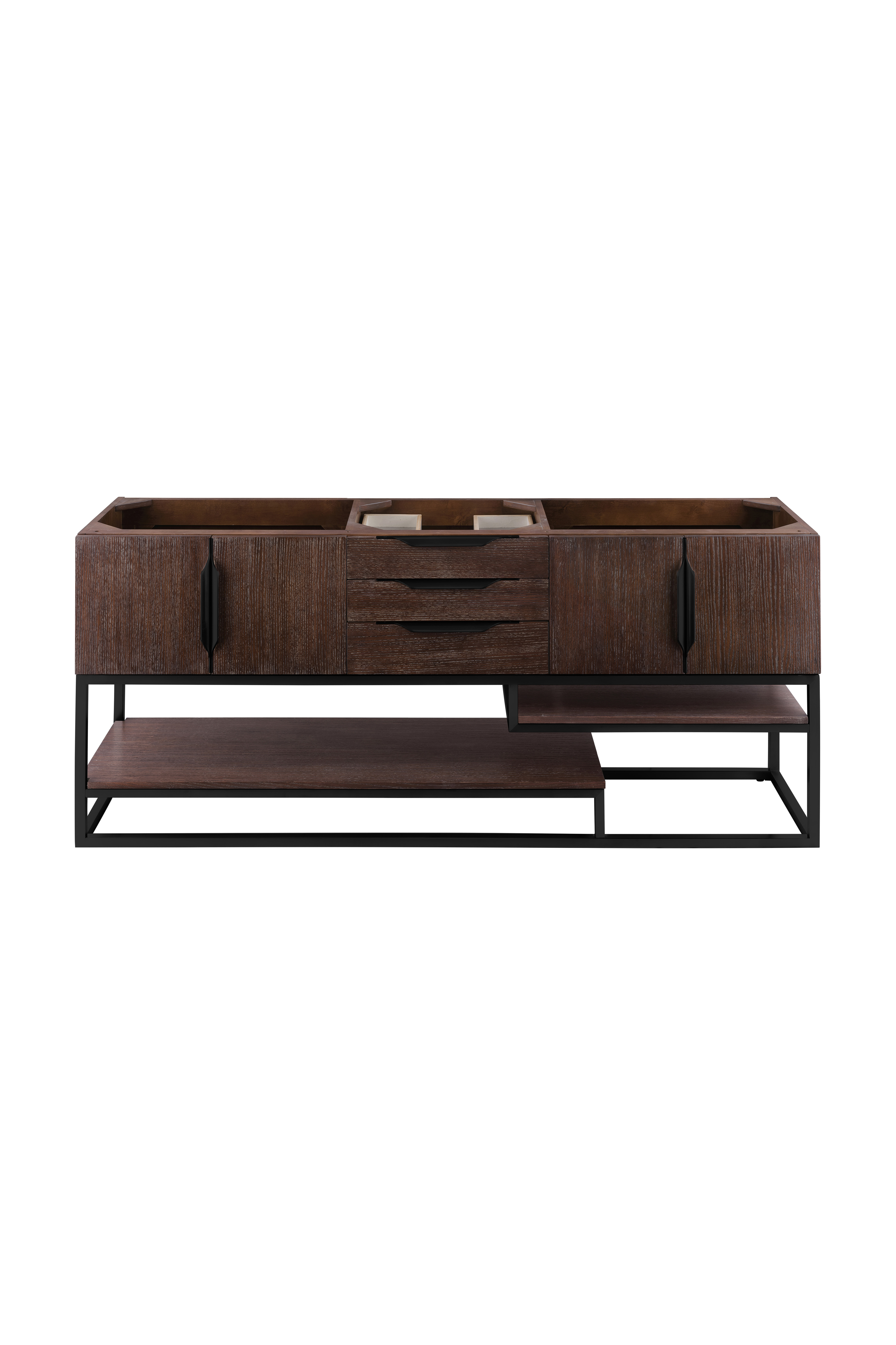 James Martin 388-V72D-CFO-MB Columbia 72" Vanity, Coffee Oak, Matte Black