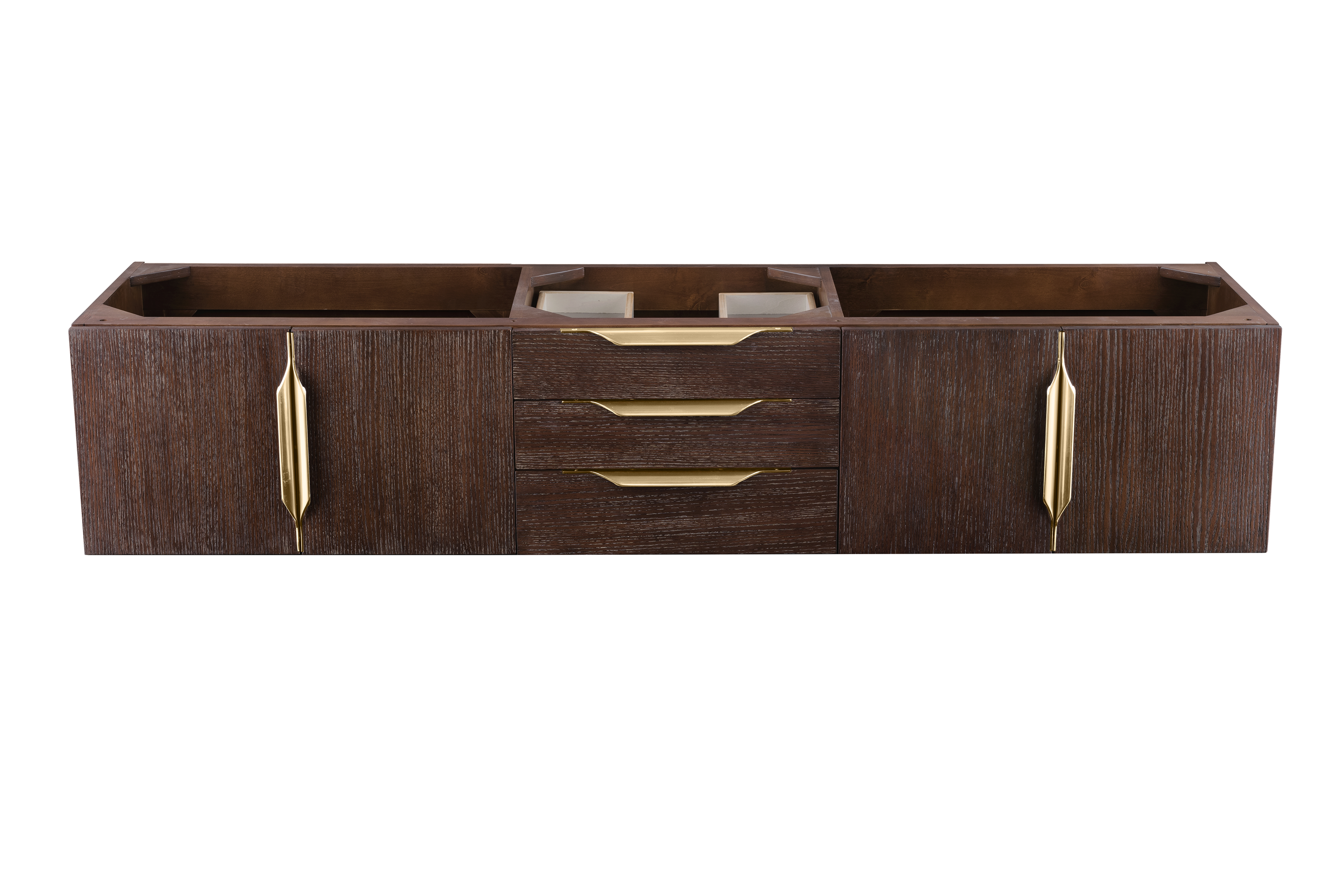 James Martin 389-V72S-CFO-G Mercer Island 72" Single Vanity, Coffee Oak, Radiant Gold