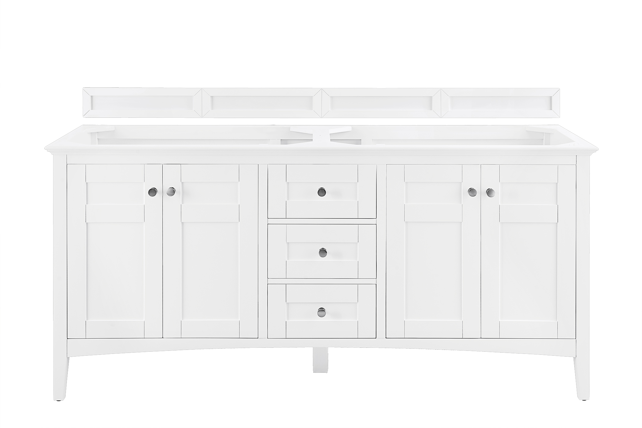 James Martin 527-V72-BW Palisades 72" Double Vanity, Bright White