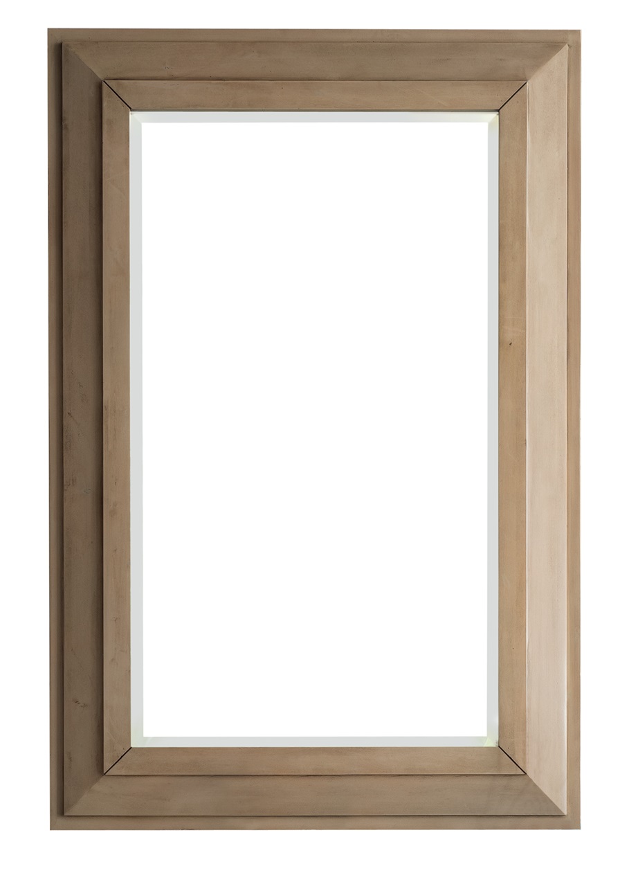 James Martin 620-M28-WW Portland 28" Rectangular Mirror, White Washed Walnut - Click Image to Close