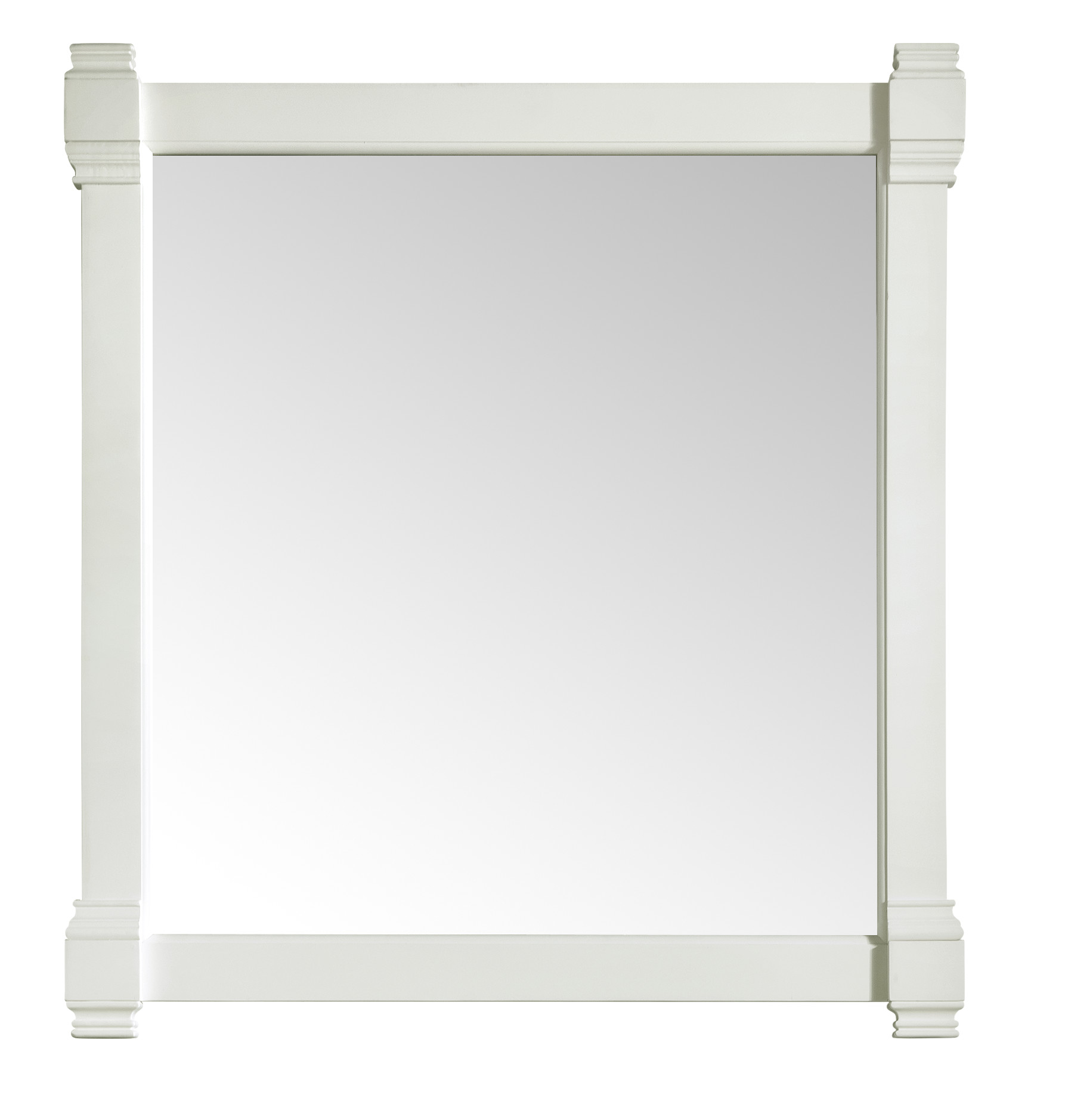 James Martin 650-M35-BW Brittany 35" Mirror, Bright White - Click Image to Close