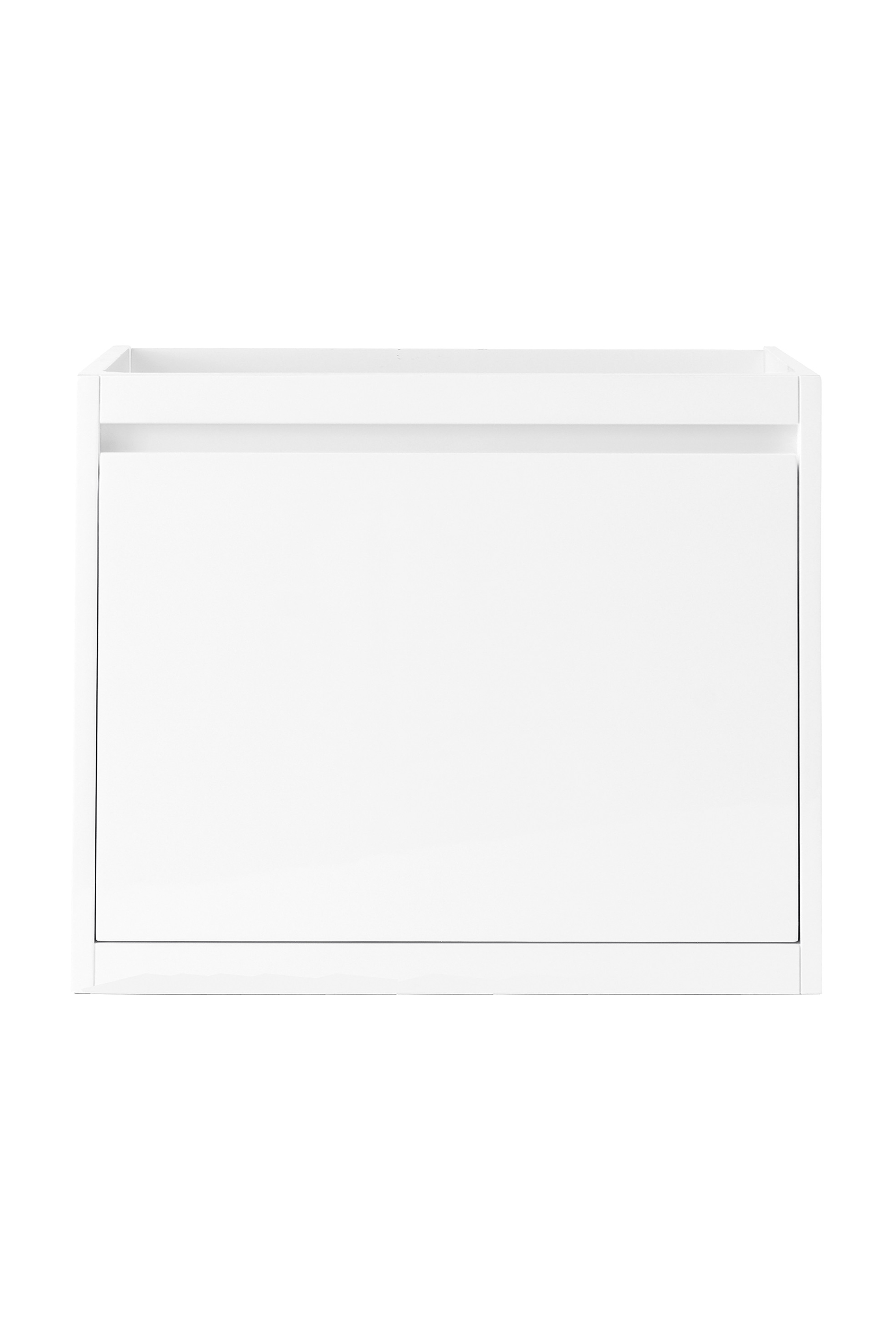 James Martin 801-V23.6-GW Milan 23.6" Single Vanity Cabinet, Glossy White - Click Image to Close