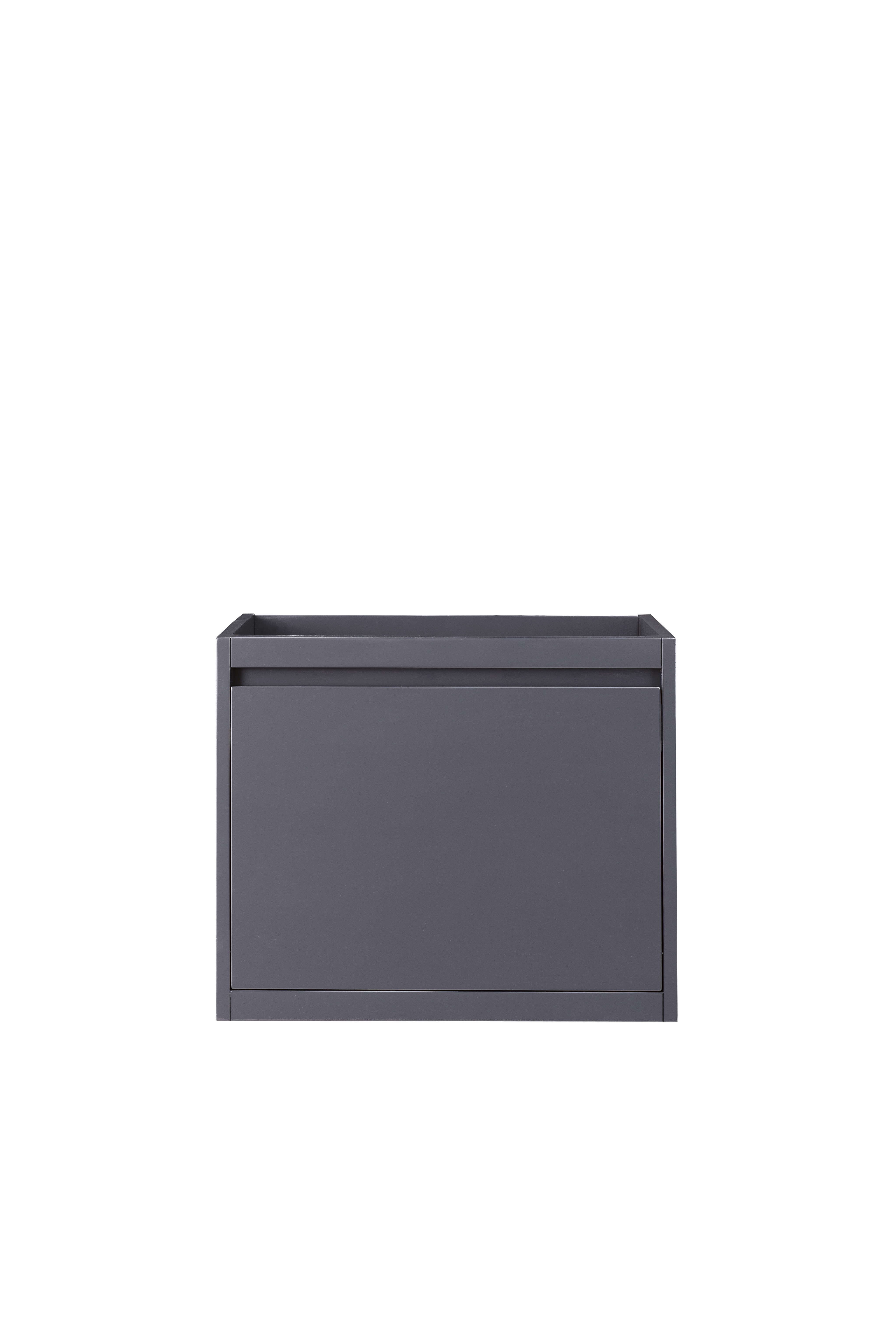 James Martin 801-V23.6-MGG Milan 23.6" Single Vanity Cabinet, Modern Grey Glossy - Click Image to Close