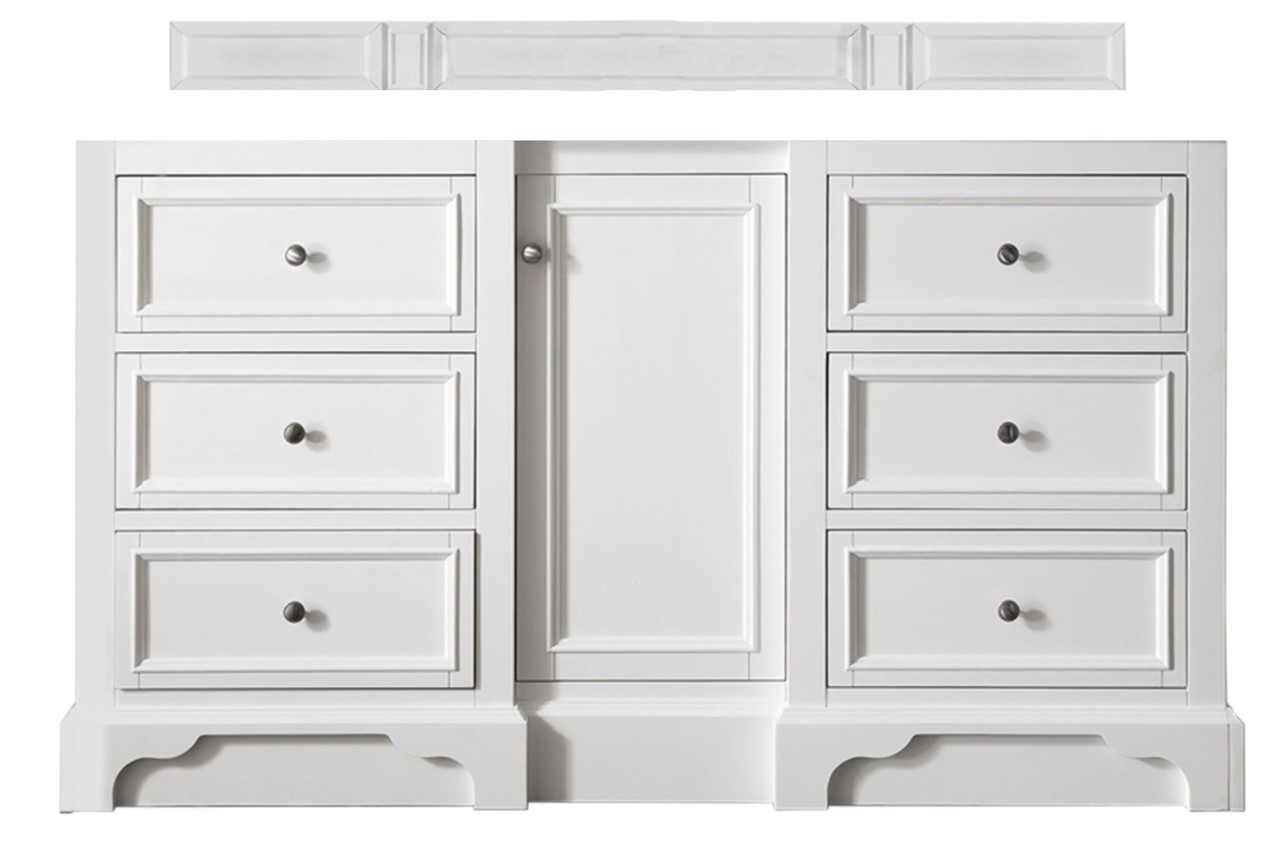 James Martin 825-V60S-BW De Soto 60" Single Vanity, Bright White