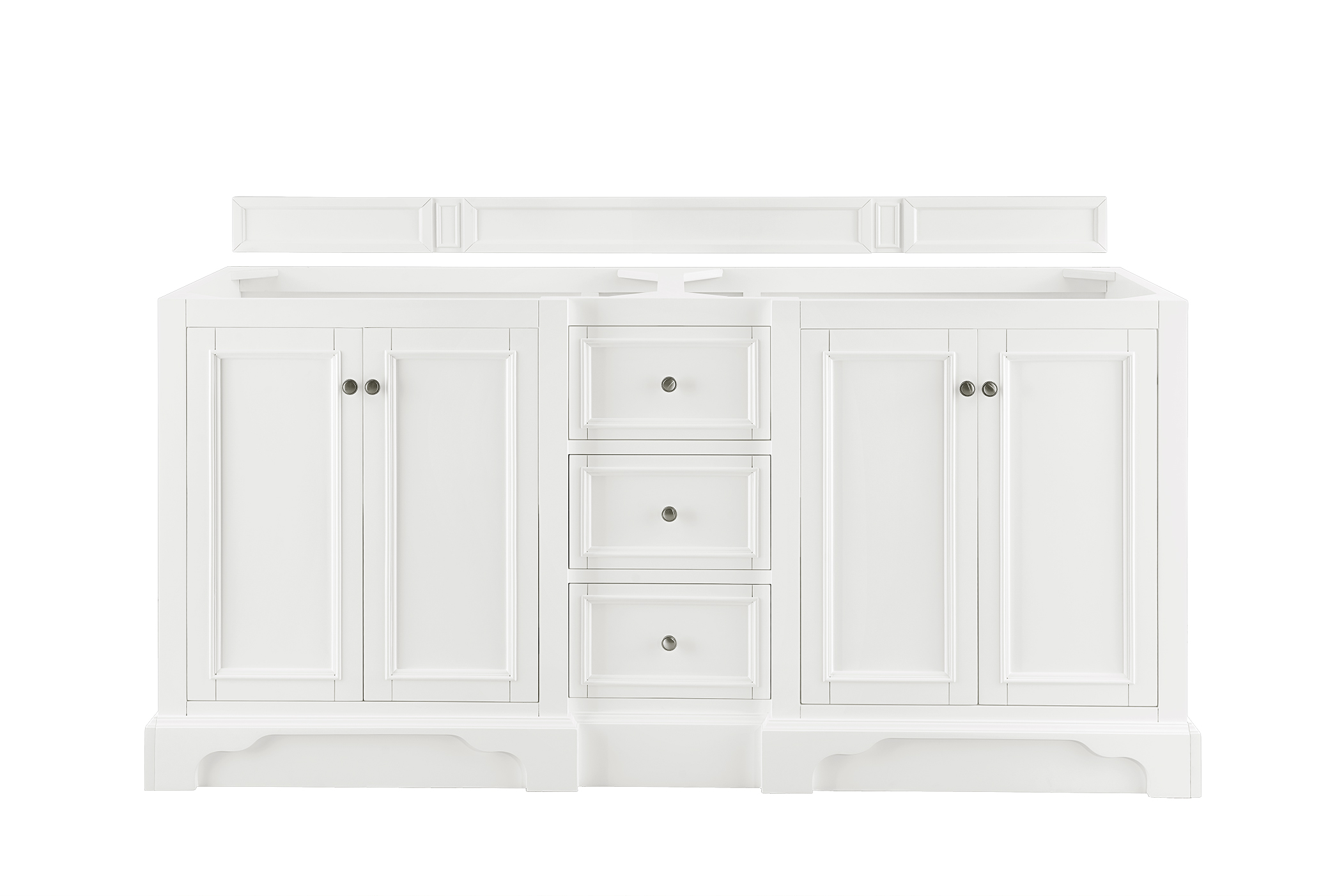 James Martin 825-V72-BW De Soto 72" Double Vanity, Bright White