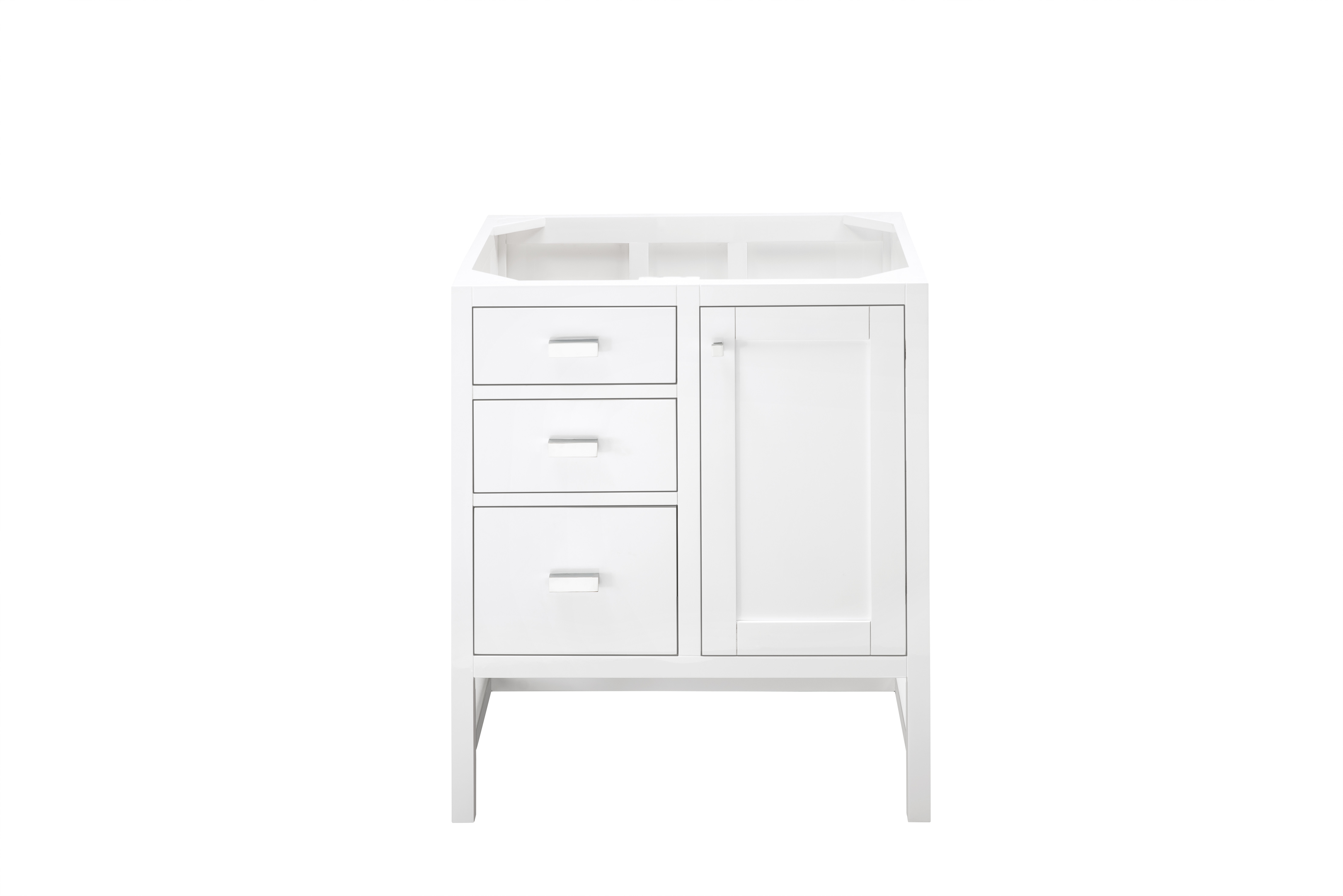 James Martin E444-V30-GW Addison 30" Single Vanity Cabinet, Glossy White
