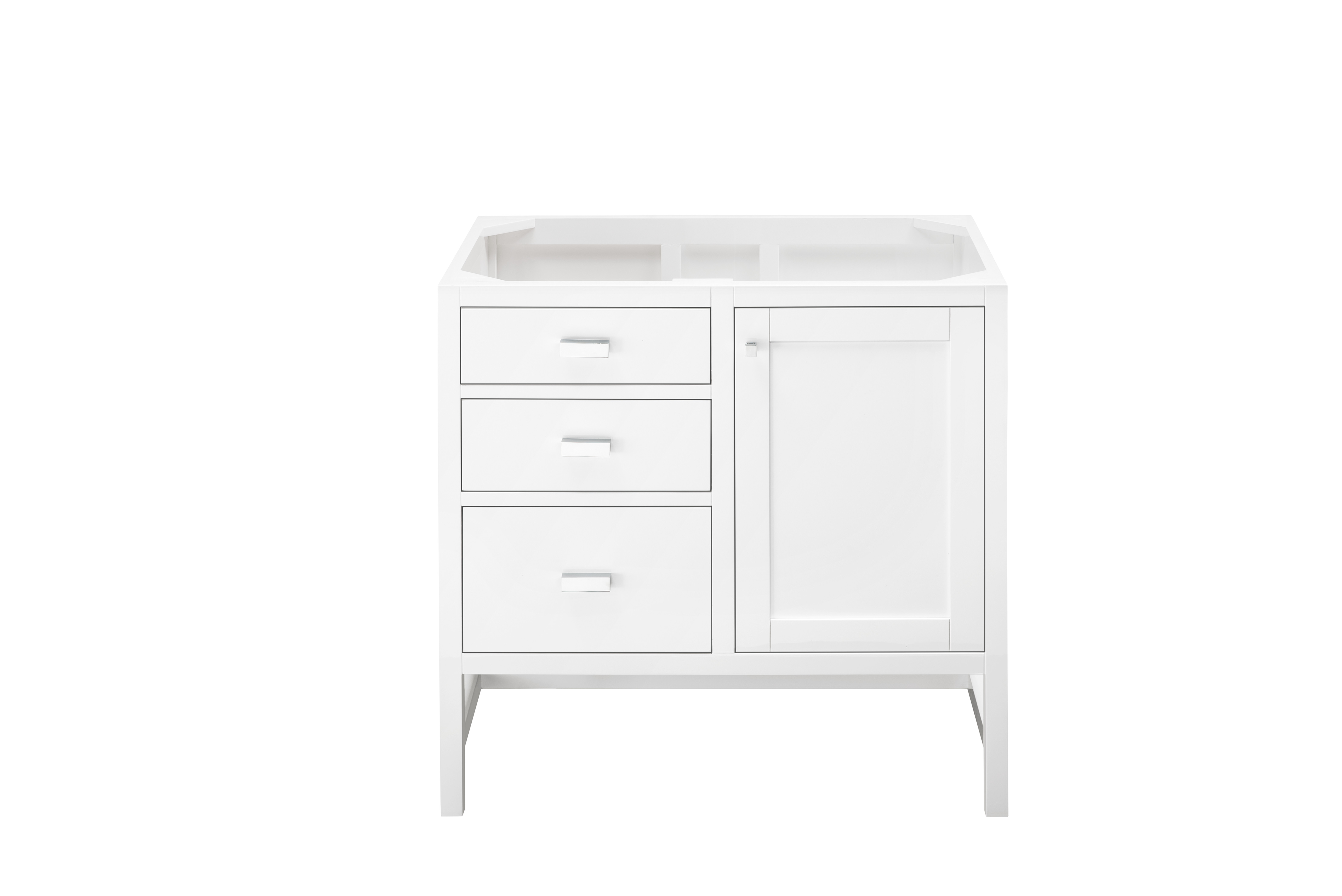 James Martin E444-V36-GW Addison 36" Single Vanity Cabinet, Glossy White