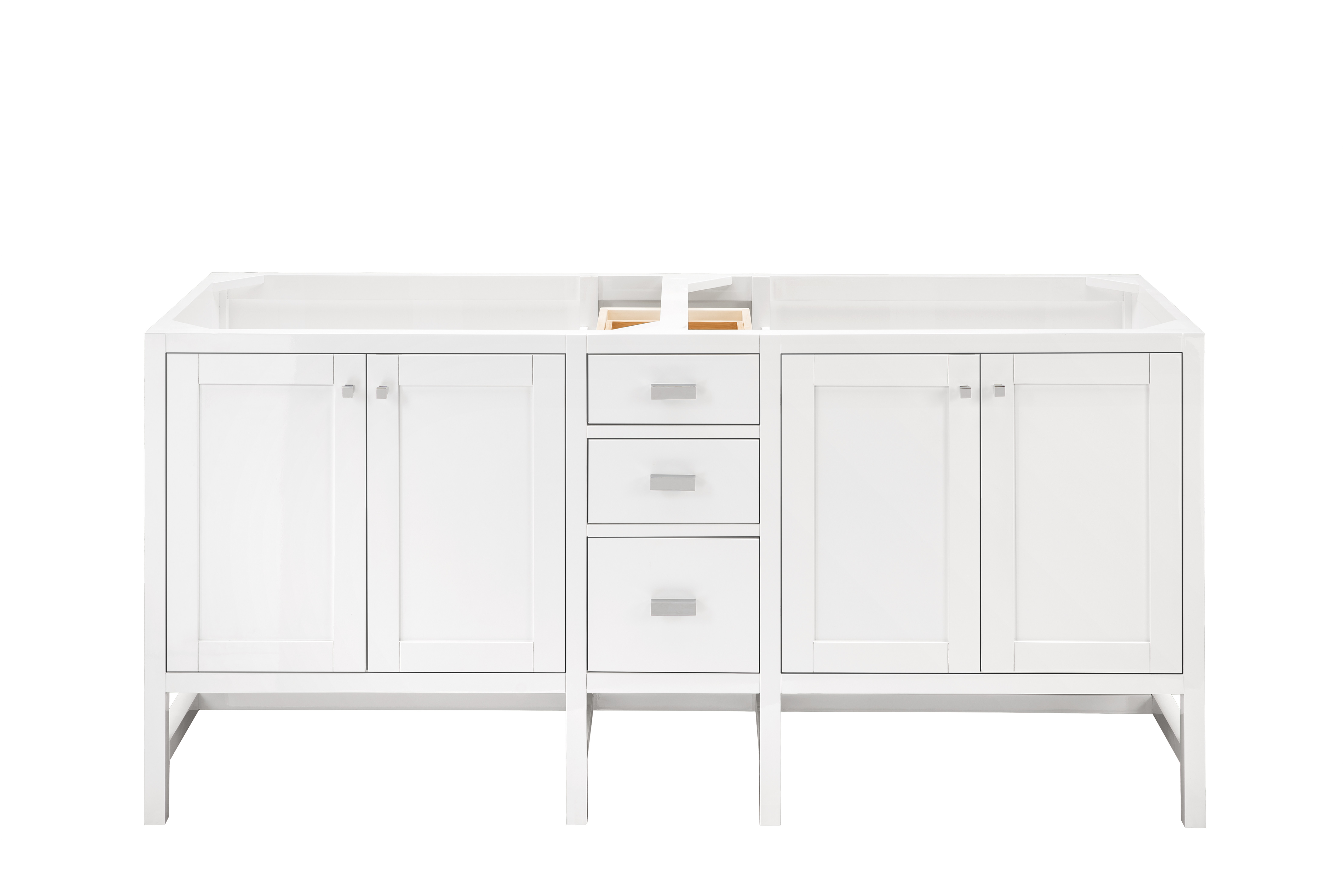 James Martin E444-V72-GW Addison 72" Double Vanity Cabinet, Glossy White