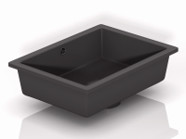 James Martin SNK-SS-RC-DGG Undermount Solid Surface Sink, Glossy Dark Gray