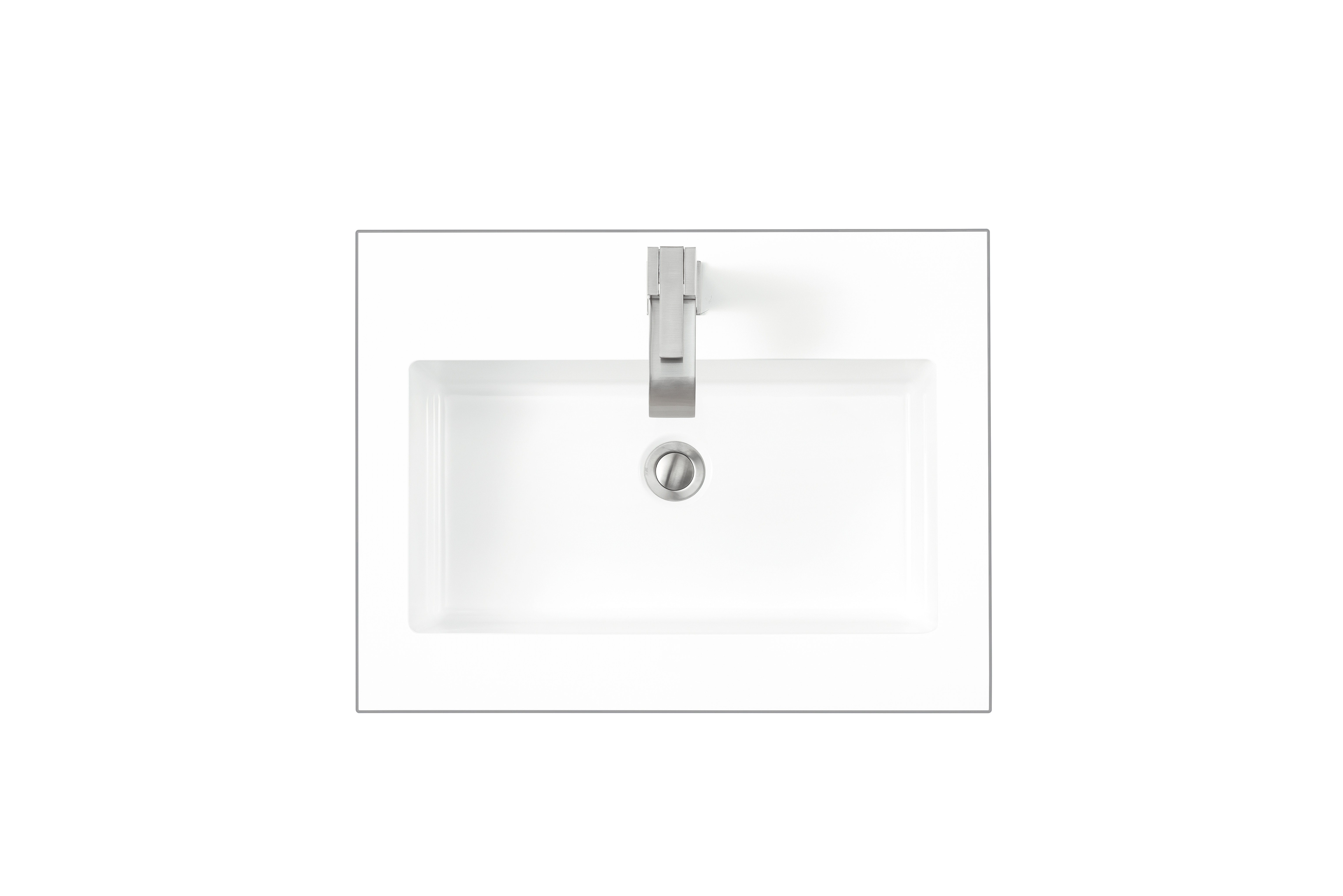 James Martin SWB-S23.6-GW 23.6" Single Sink Top, Glossy White