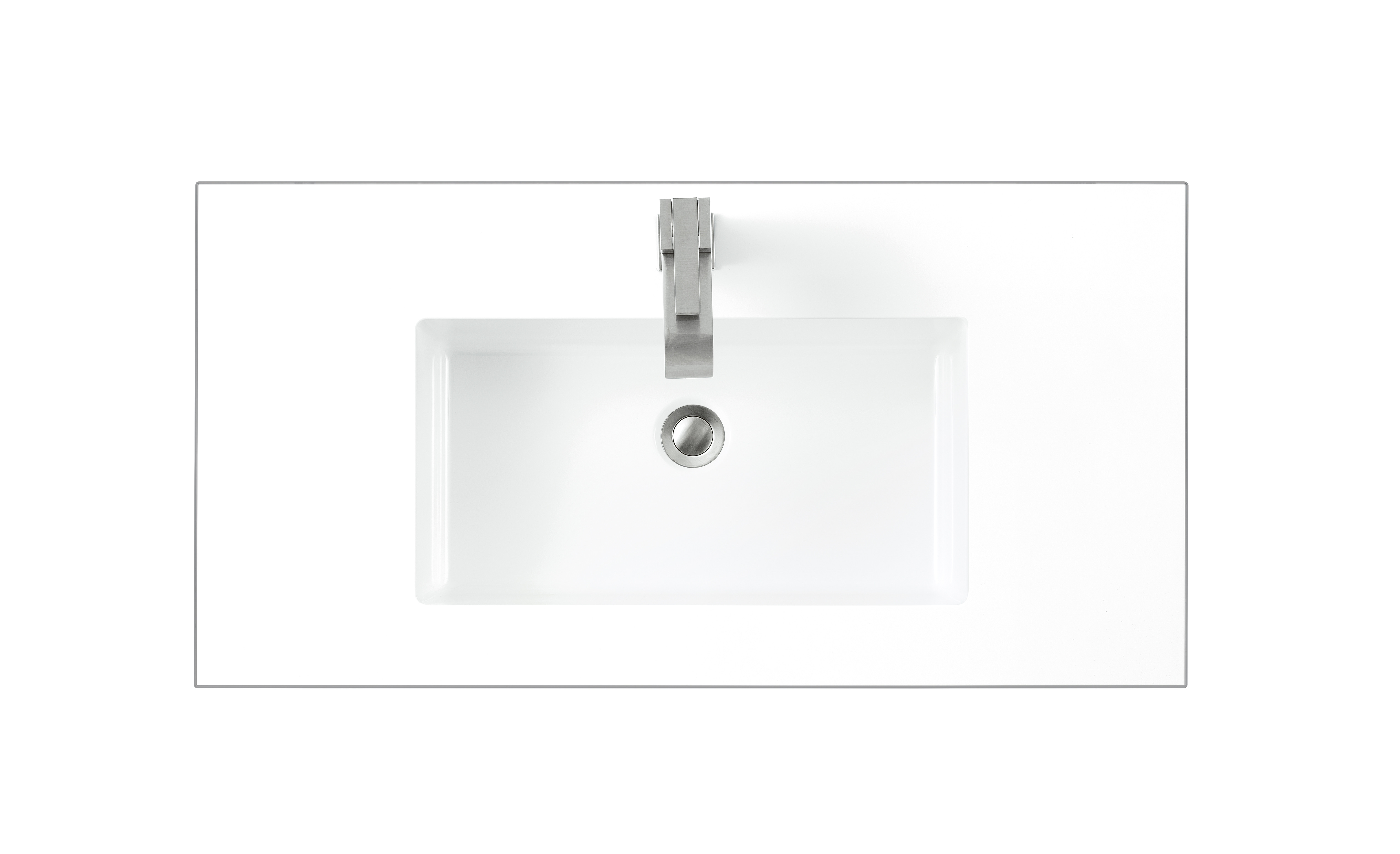 James Martin SWB-S35.4-GW 35.4" Single Sink Top, Glossy White