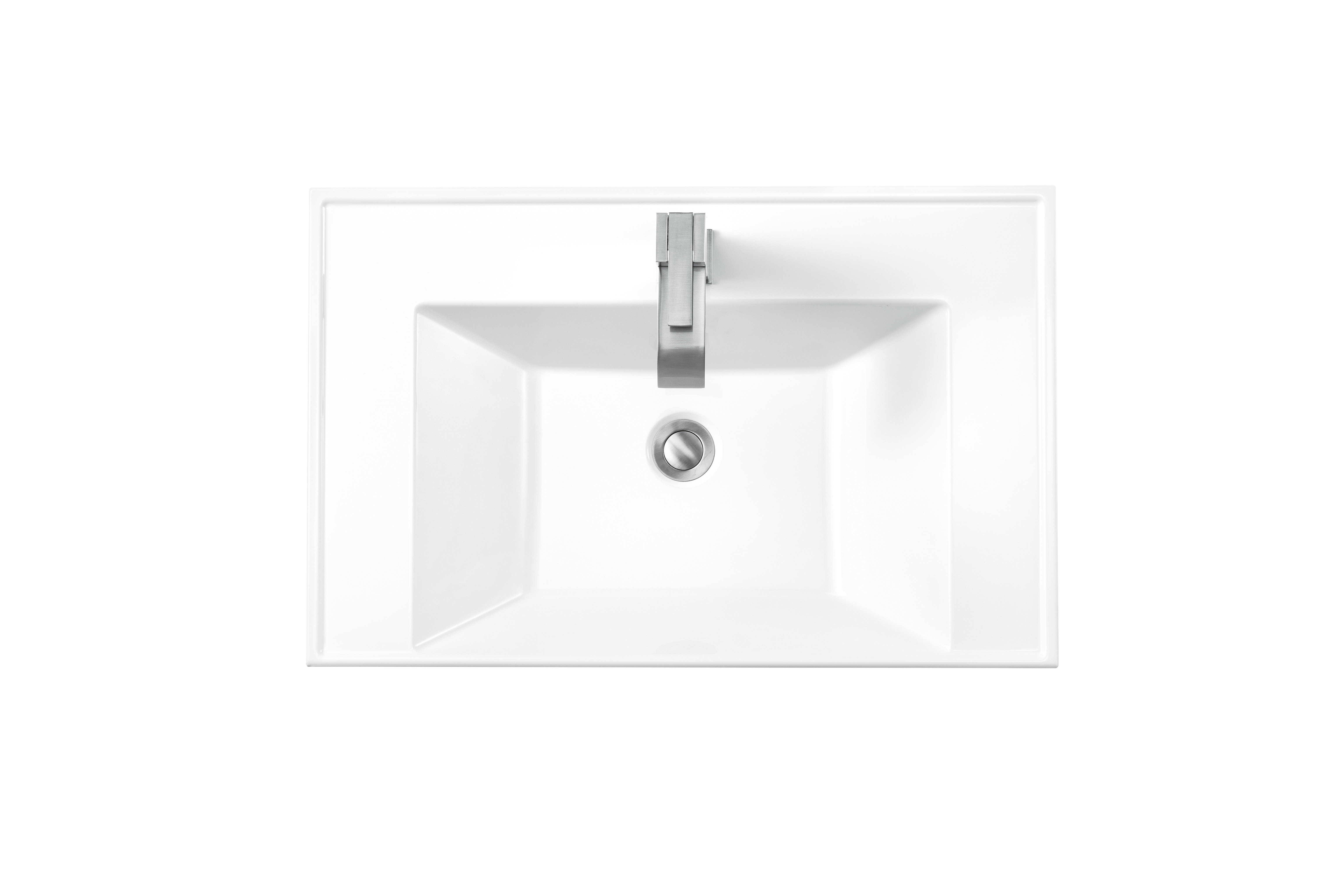 James Martin SWC-S27.6-GW 27.6" Single Sink Top, Glossy White