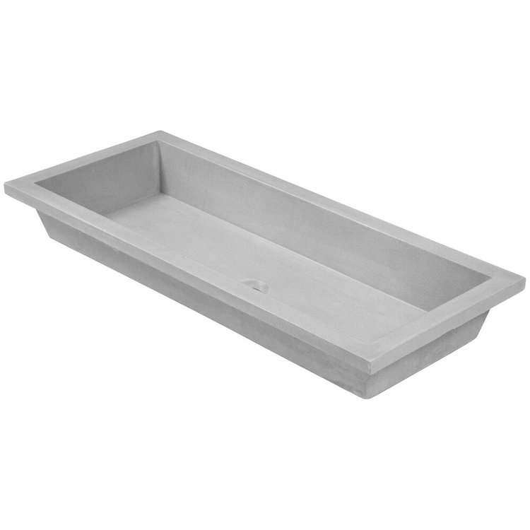 Linkasink AC12UM G 36" Trough Sink - Gray Concrete